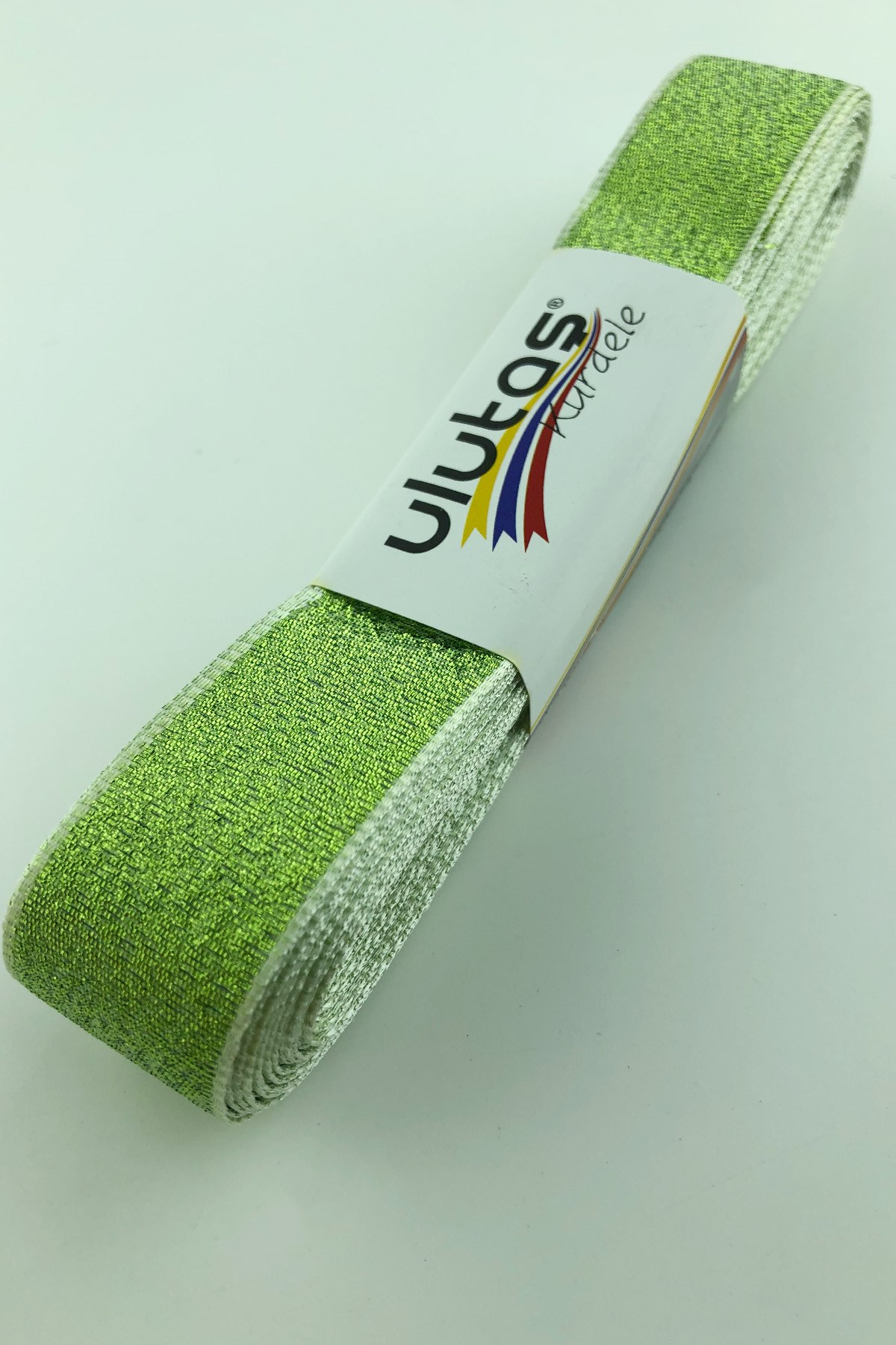 Light Green Glittery Ribbon 2.5 Cm