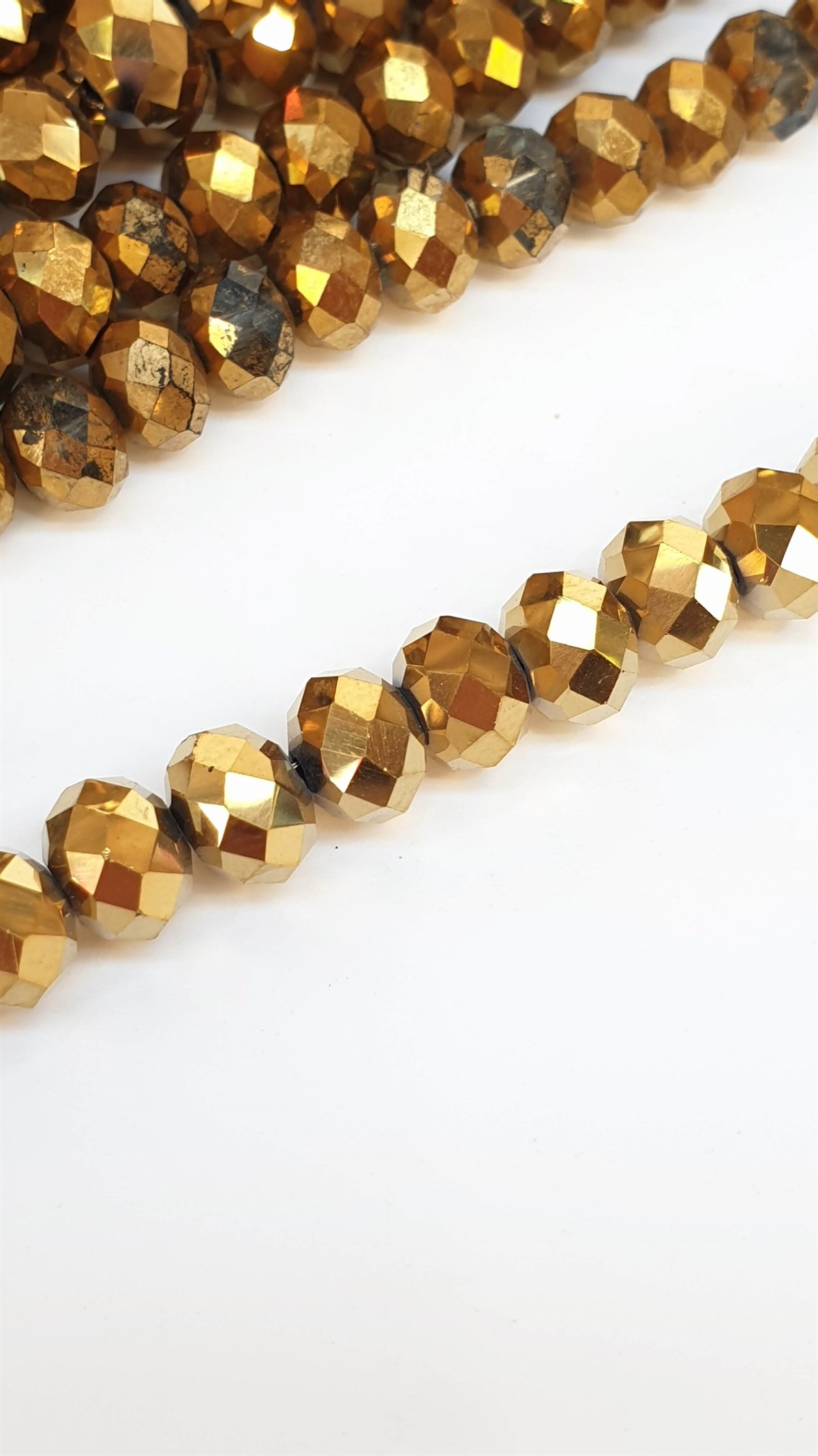Gold Plated Crystal Beads 8 mm