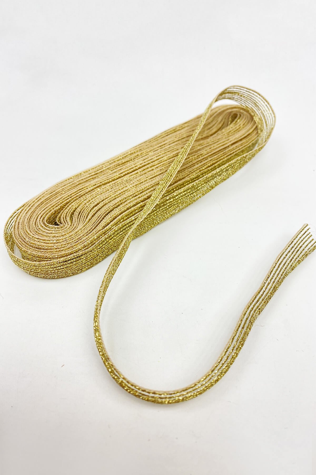 Gold Yellow Glittery Gradient Ribbon 10 mt
