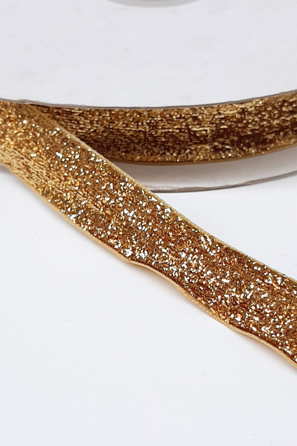 Gold Silvery Velvet Ribbon 2 Cm