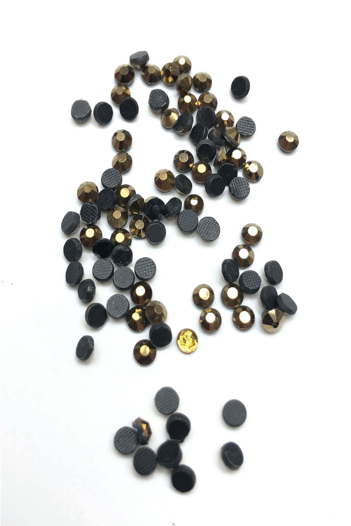 Gold Yellow Iron-on Glass Stone Beads 25 gr