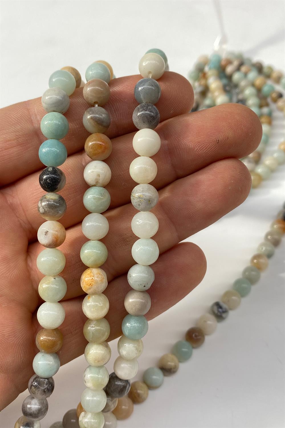 Amazonit Doğal Taş Dizi 8 mm