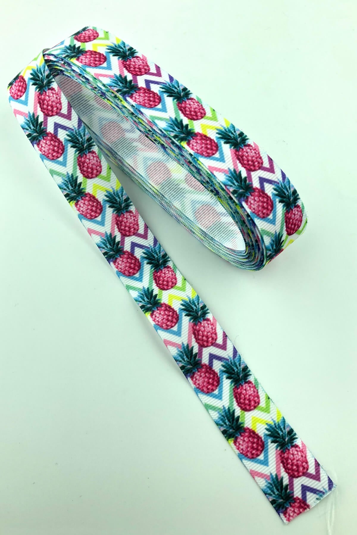 Pineapple Printed Grosgrain Ribbon 10 Mt