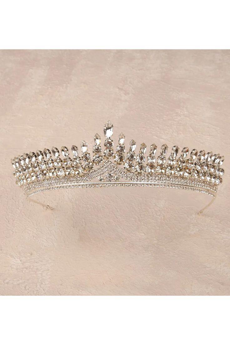 Antares Model Bridal Henna Tiara Princess Tiara Crystal Wedding Henna Tiara Silver