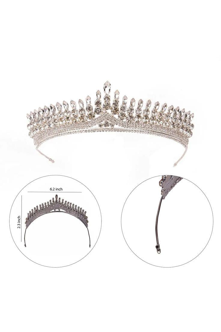 Antares Model Bridal Henna Tiara Princess Tiara Crystal Wedding Henna Tiara Silver