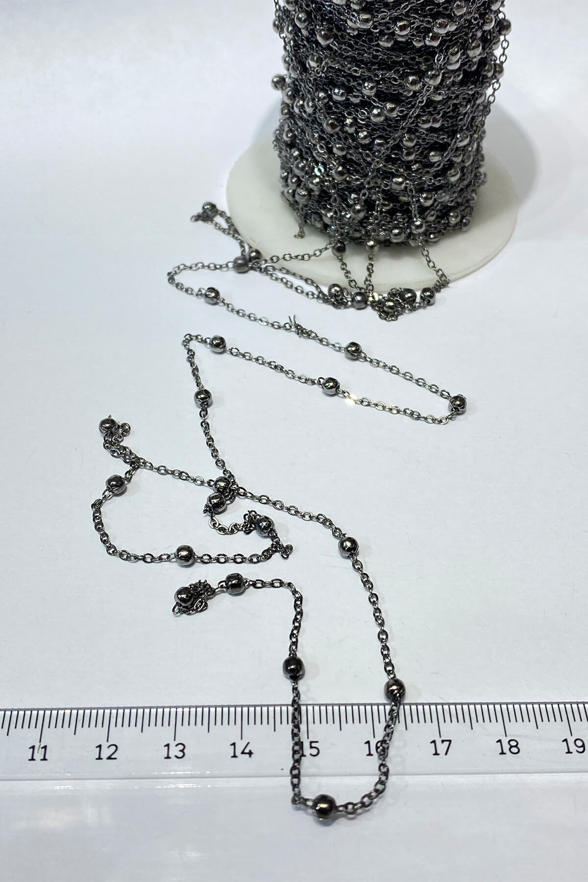 Anthracite Smoked Metal Bulk Necklace Chain 10 mt