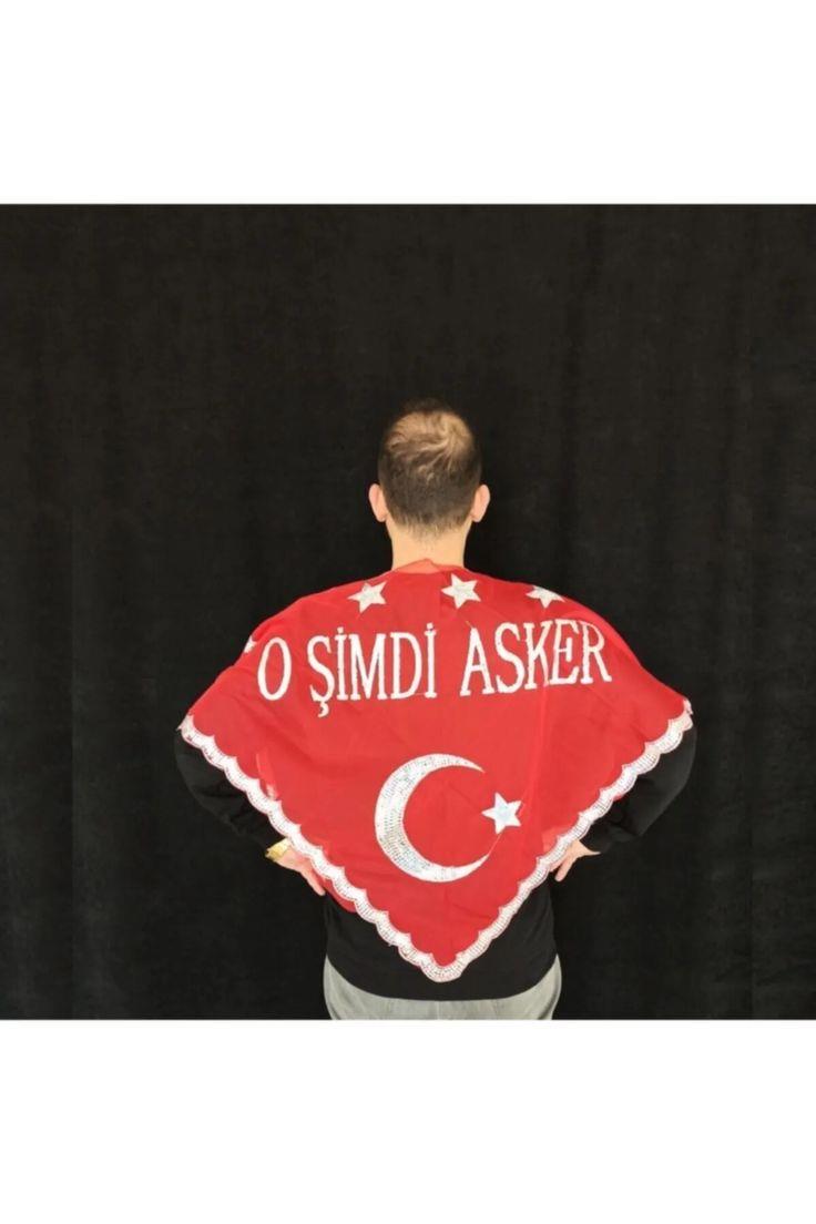 Asker Şalı O Şimdi Asker Yazılı Şal