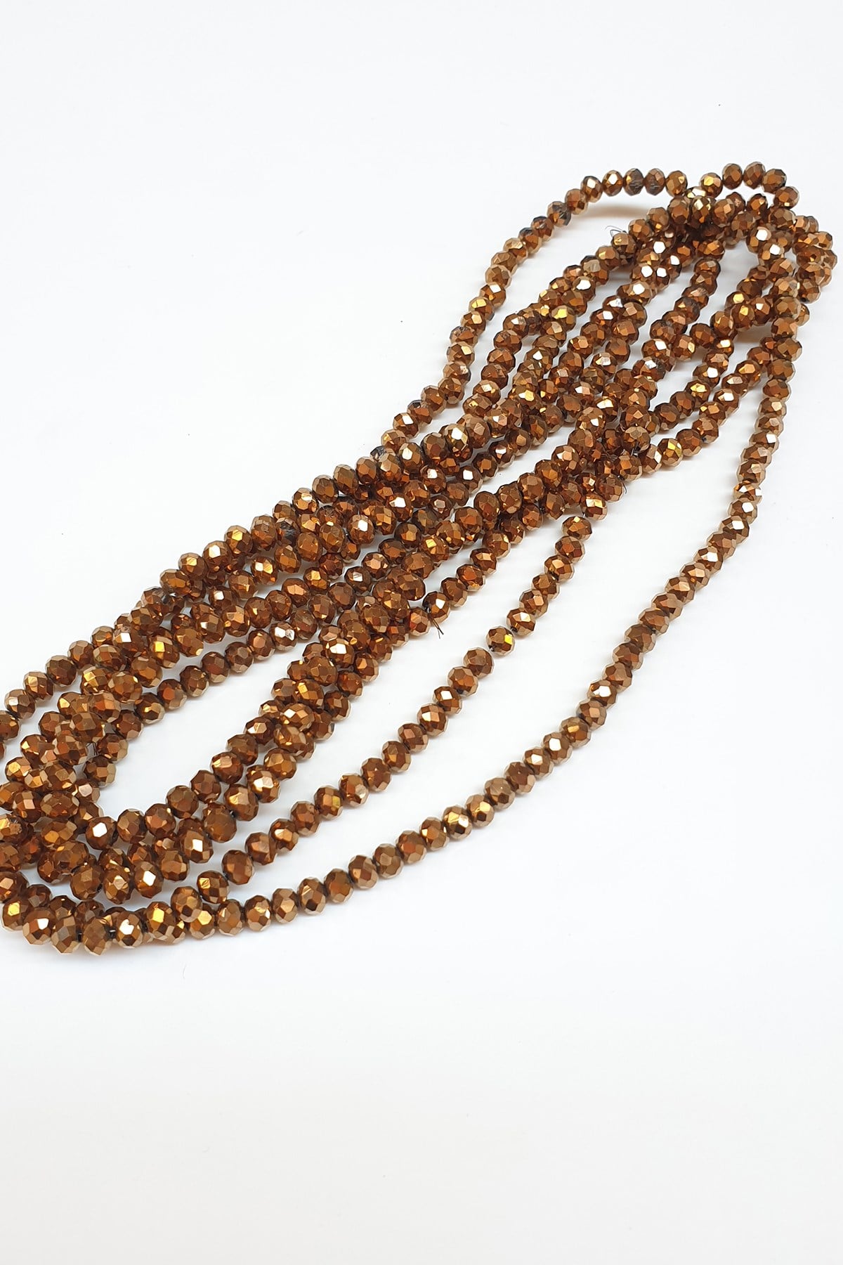 Copper Color Plated Crystal Beads 6 Mm