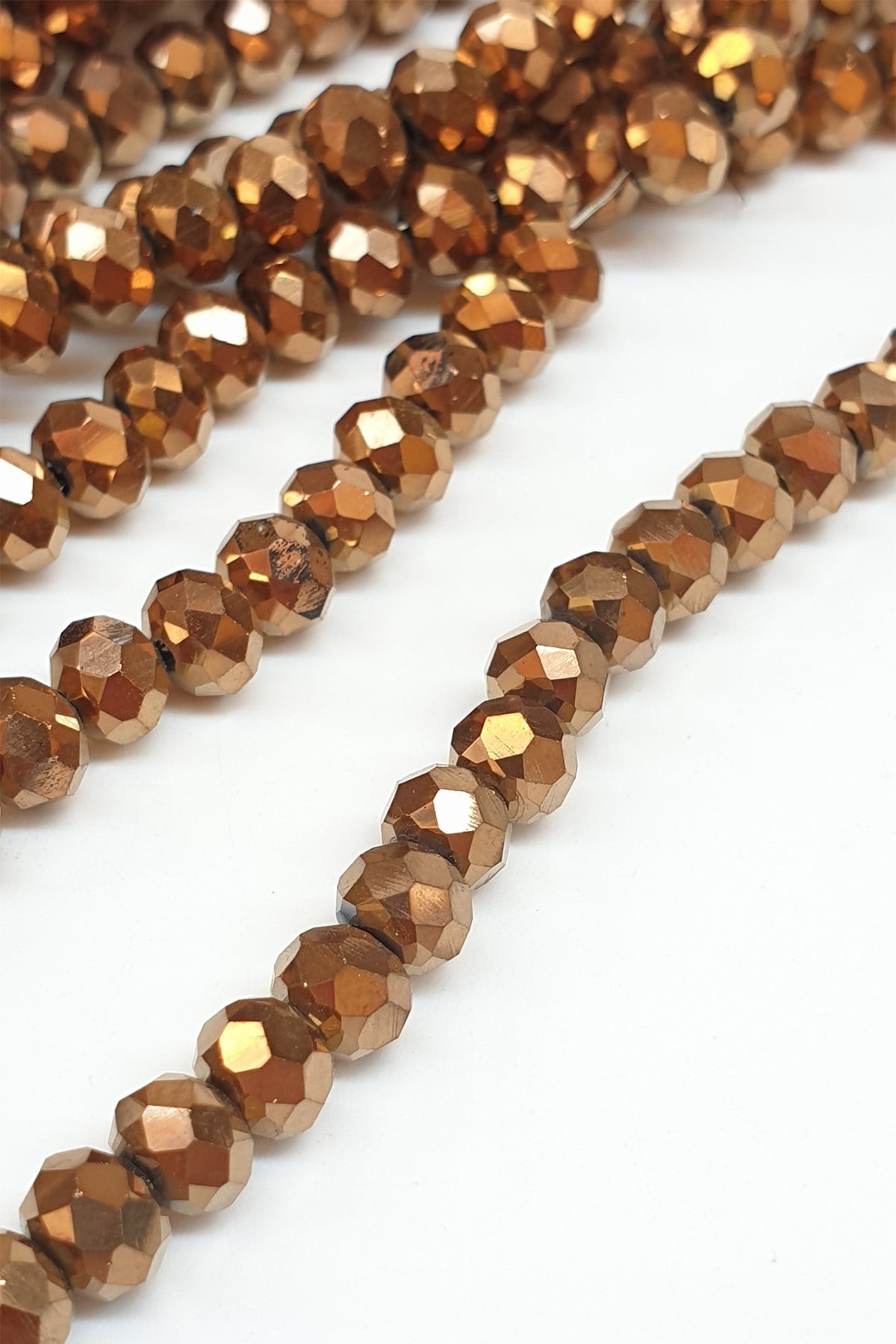 Copper Color Plated Crystal Beads 6 Mm