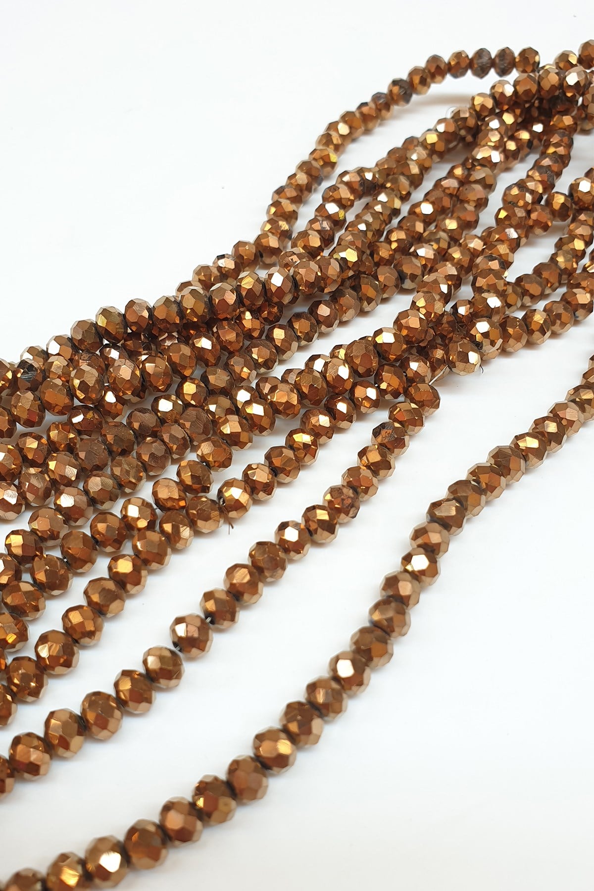 Copper Color Plated Crystal Beads 6 Mm