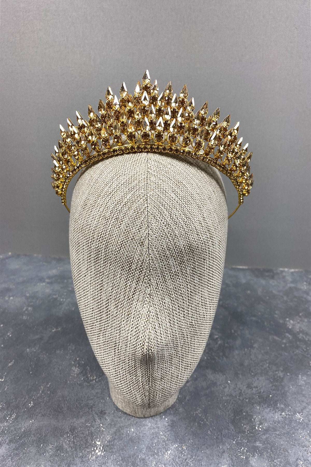 Honey Color Drop 3D Bridal Henna Crown