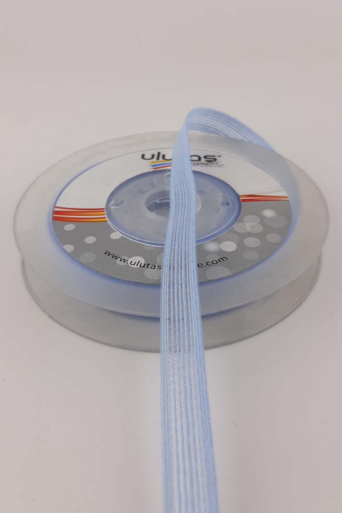 Bebe Mavi Keten Efektli Kurdele 1 cm 10 mt