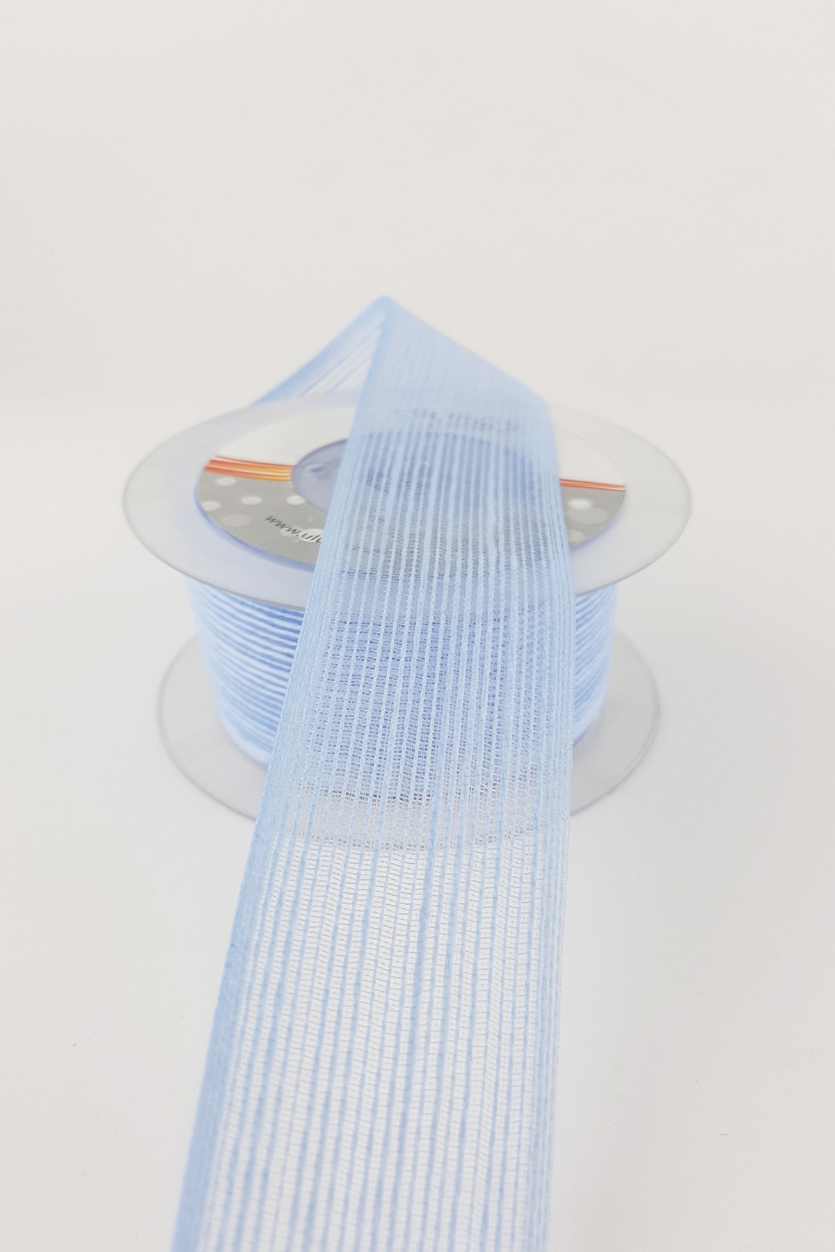 Bebe Blue Linen Effect Ribbon 4 cm 10 mt