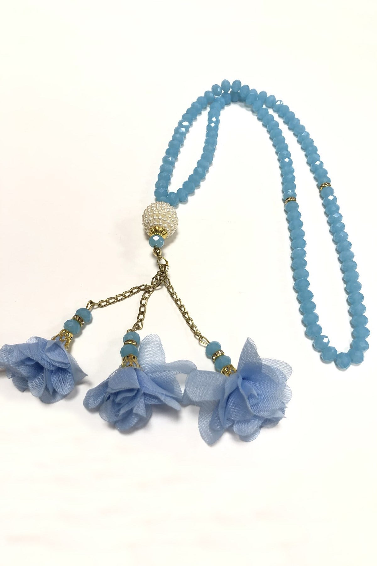 Bebe Blue Crystal Beaded Rosary (99 pcs)