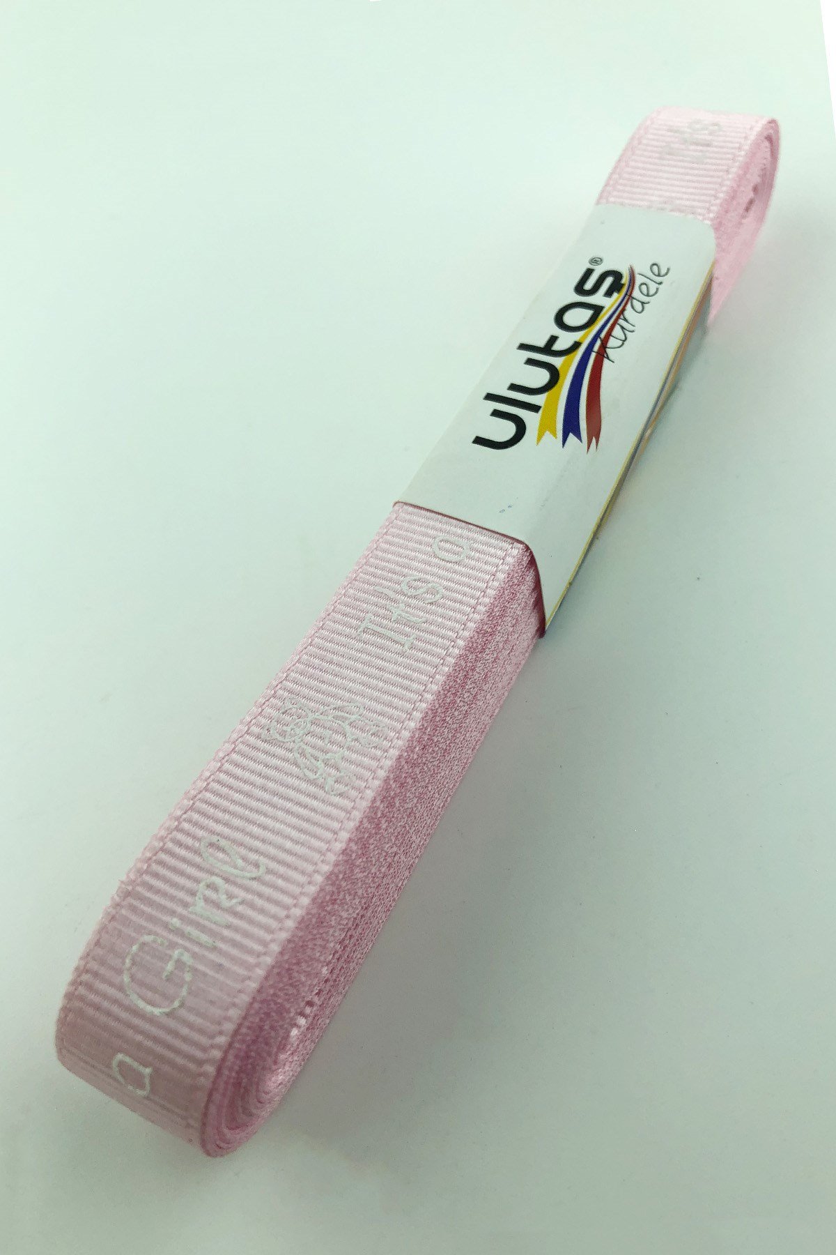 Bebe Pembe Bebek Figür Baskılı Grogren Kurdele 1,5 cm