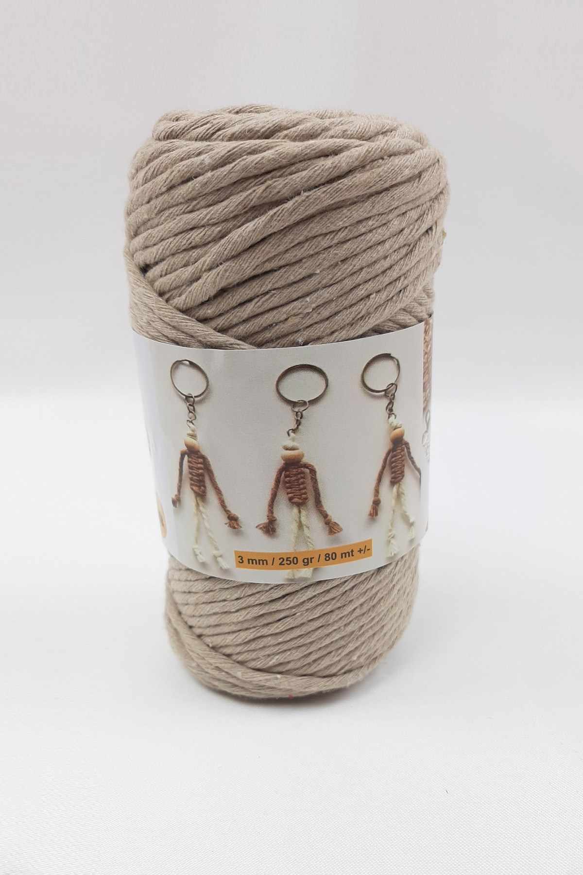 Beige Fine Twisted Macrame