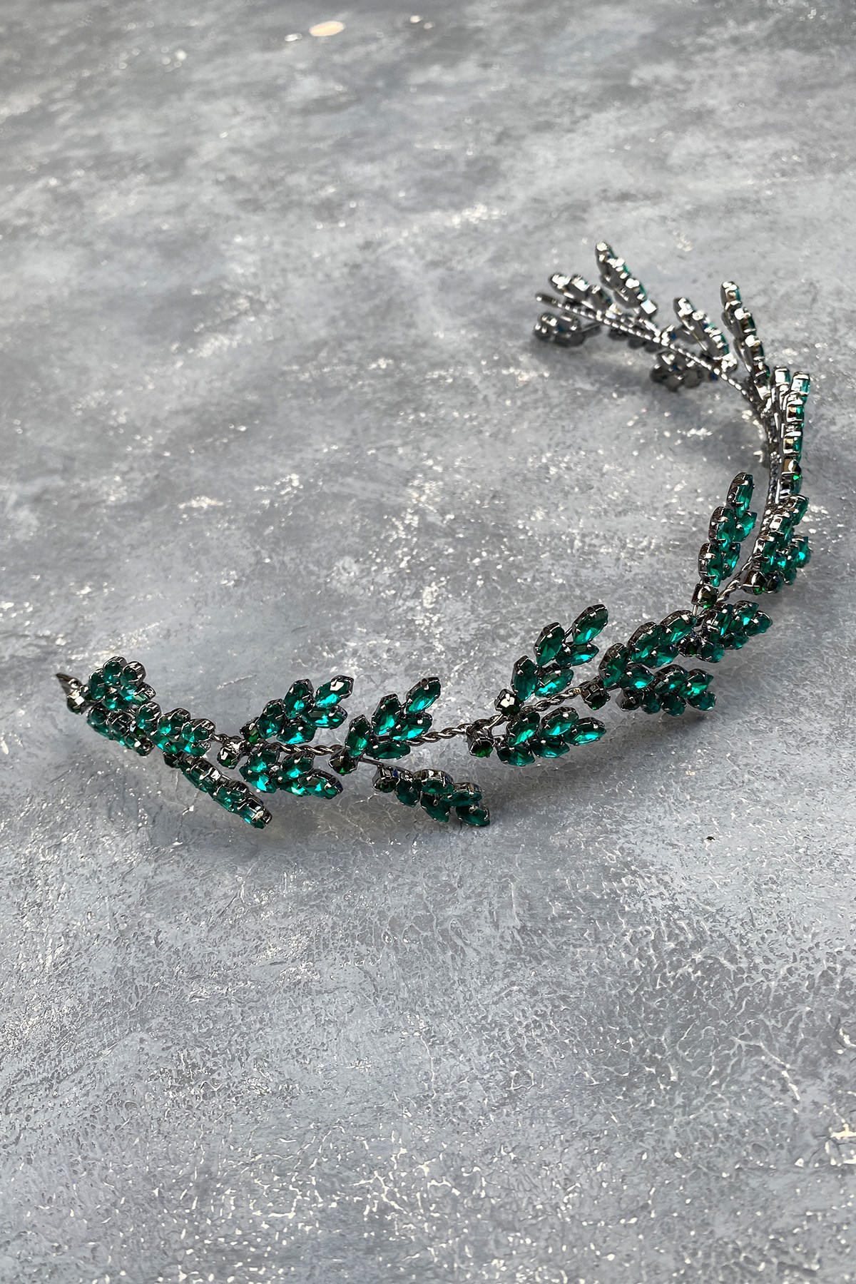 Beril Leaf Motif Bridal Henna Crown Hair Accessory