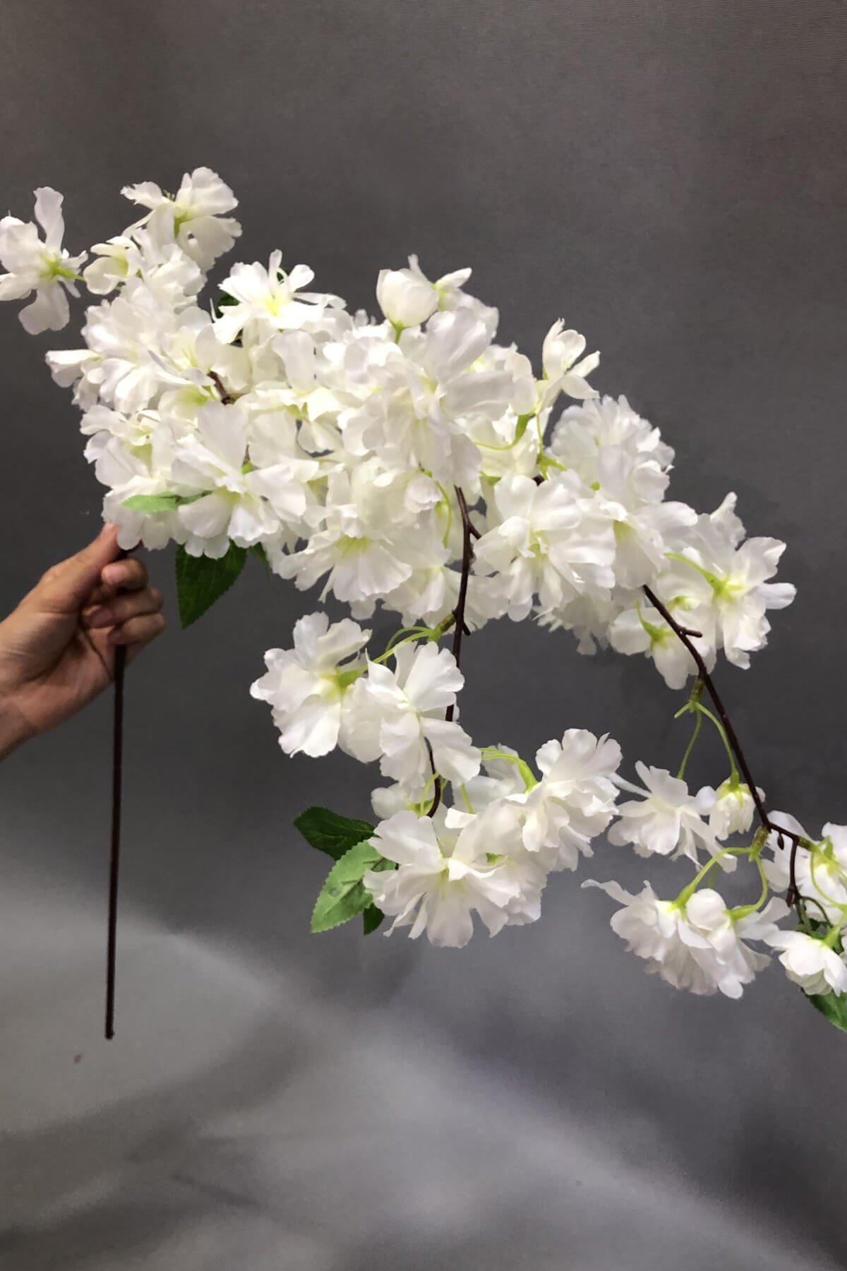 Beyaz Bahar Dalı Yapay Çiçek