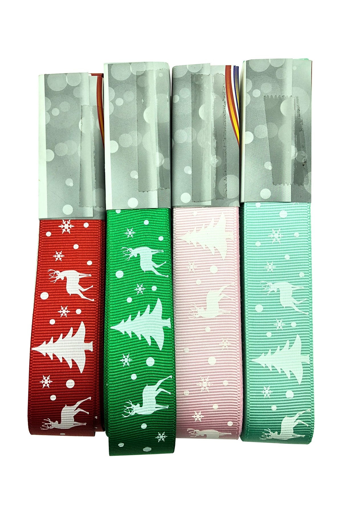 White Pine Tree Printed Christmas Ribbon