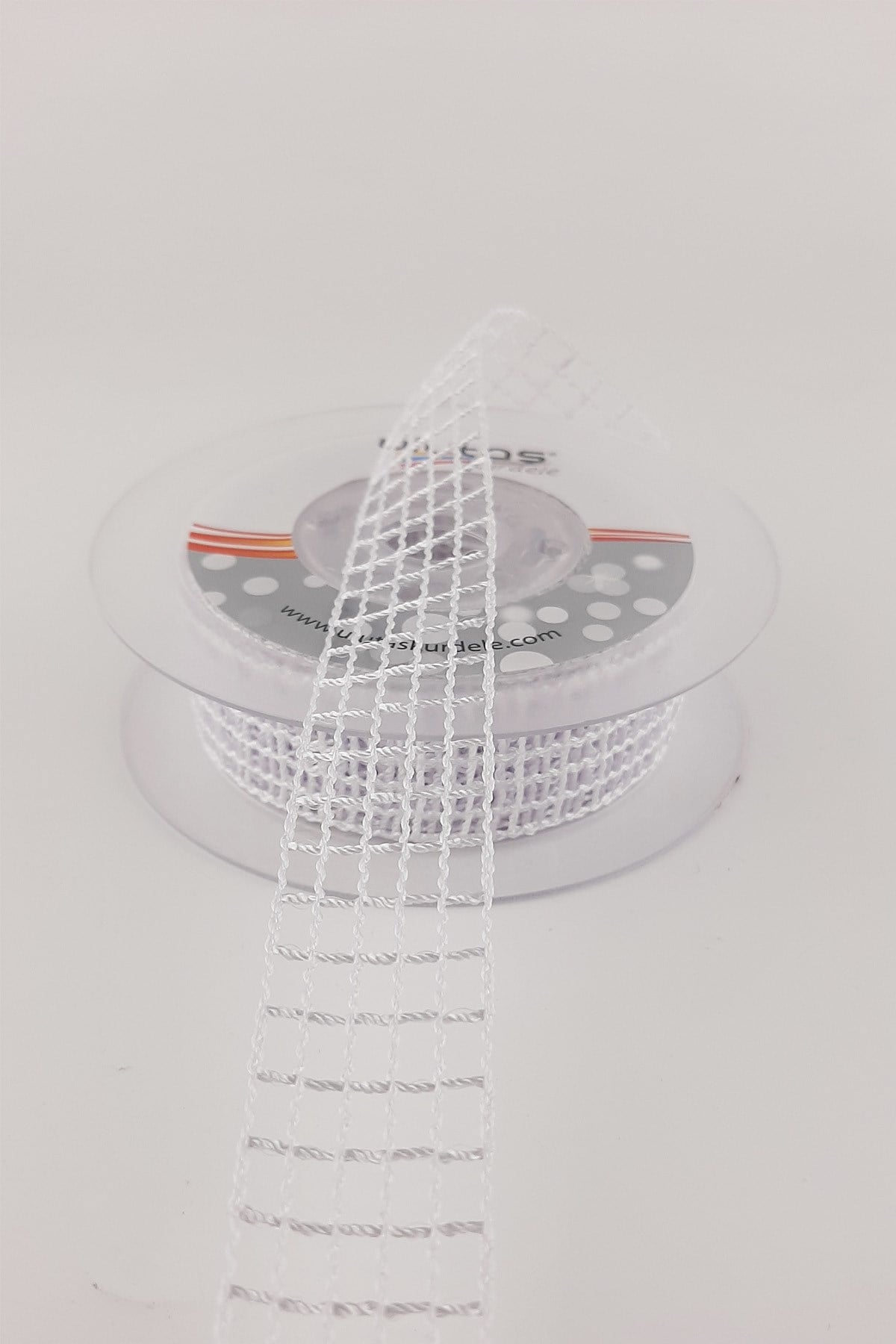 White Mesh Ribbon 10 mt