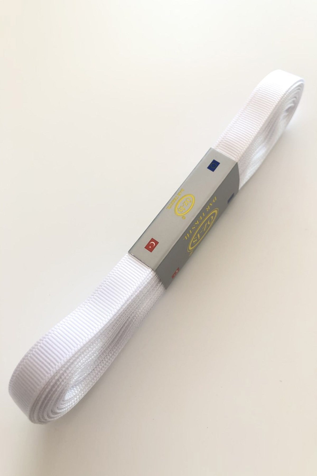 Beyaz Grogren Kurdele 1 cm 10 mt