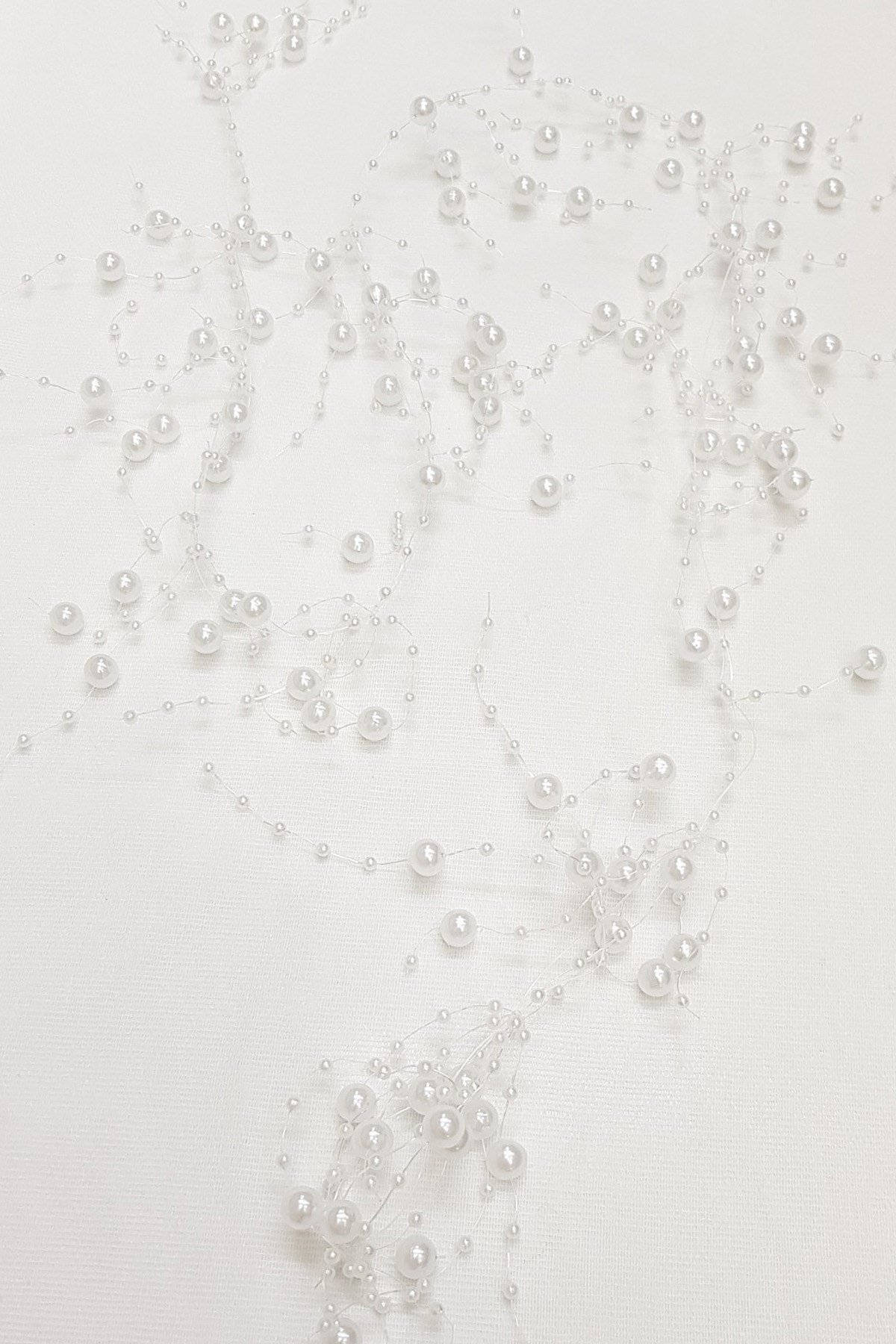 Beyaz İncili Misinalı Sarkıt 1 mt