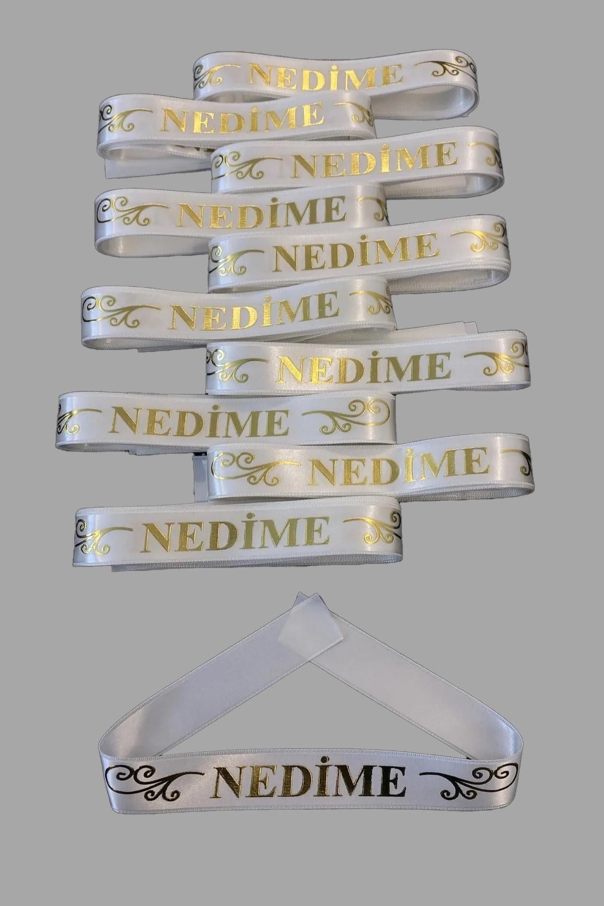 Beyaz Nedime Kurdelesi Dügün Kına Gecesi Nedime Kolluğu