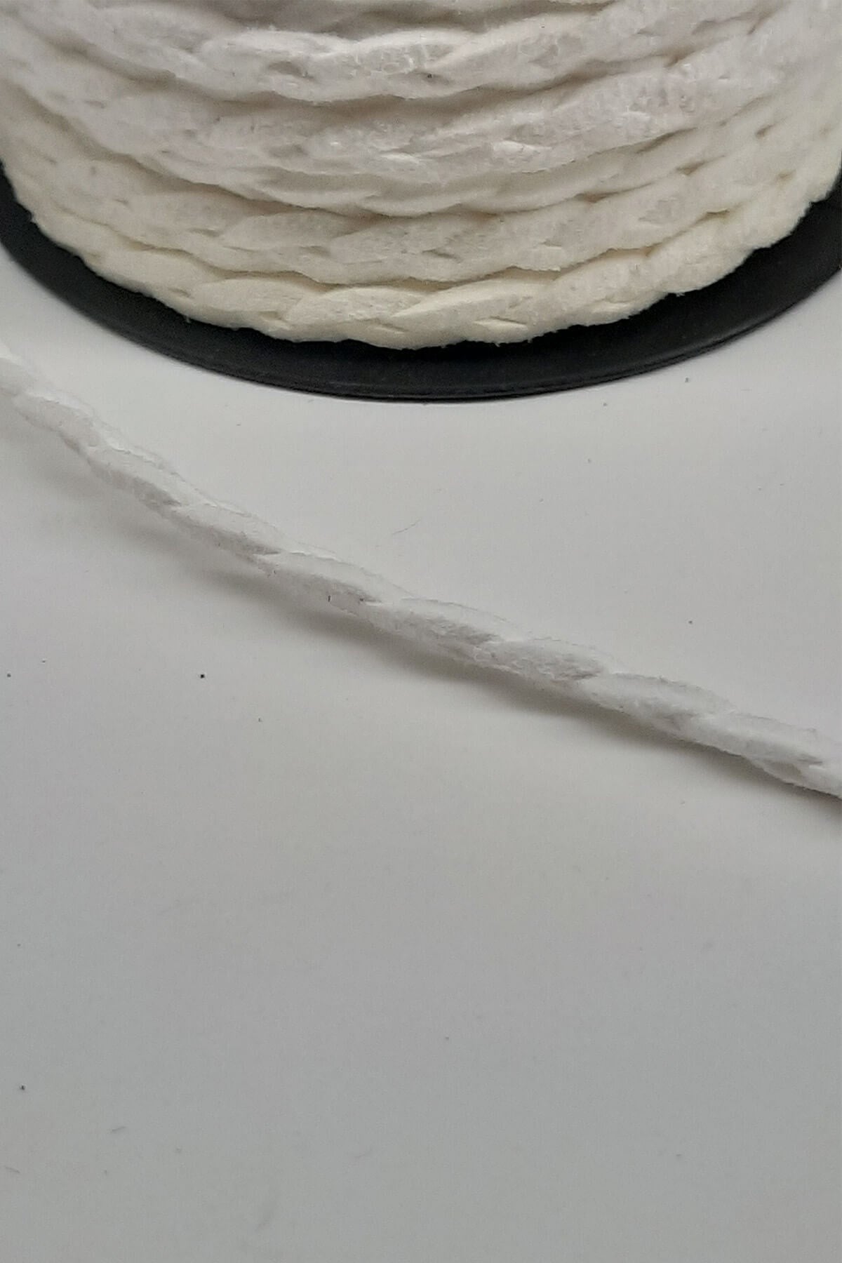 White Suede Knitting Rope