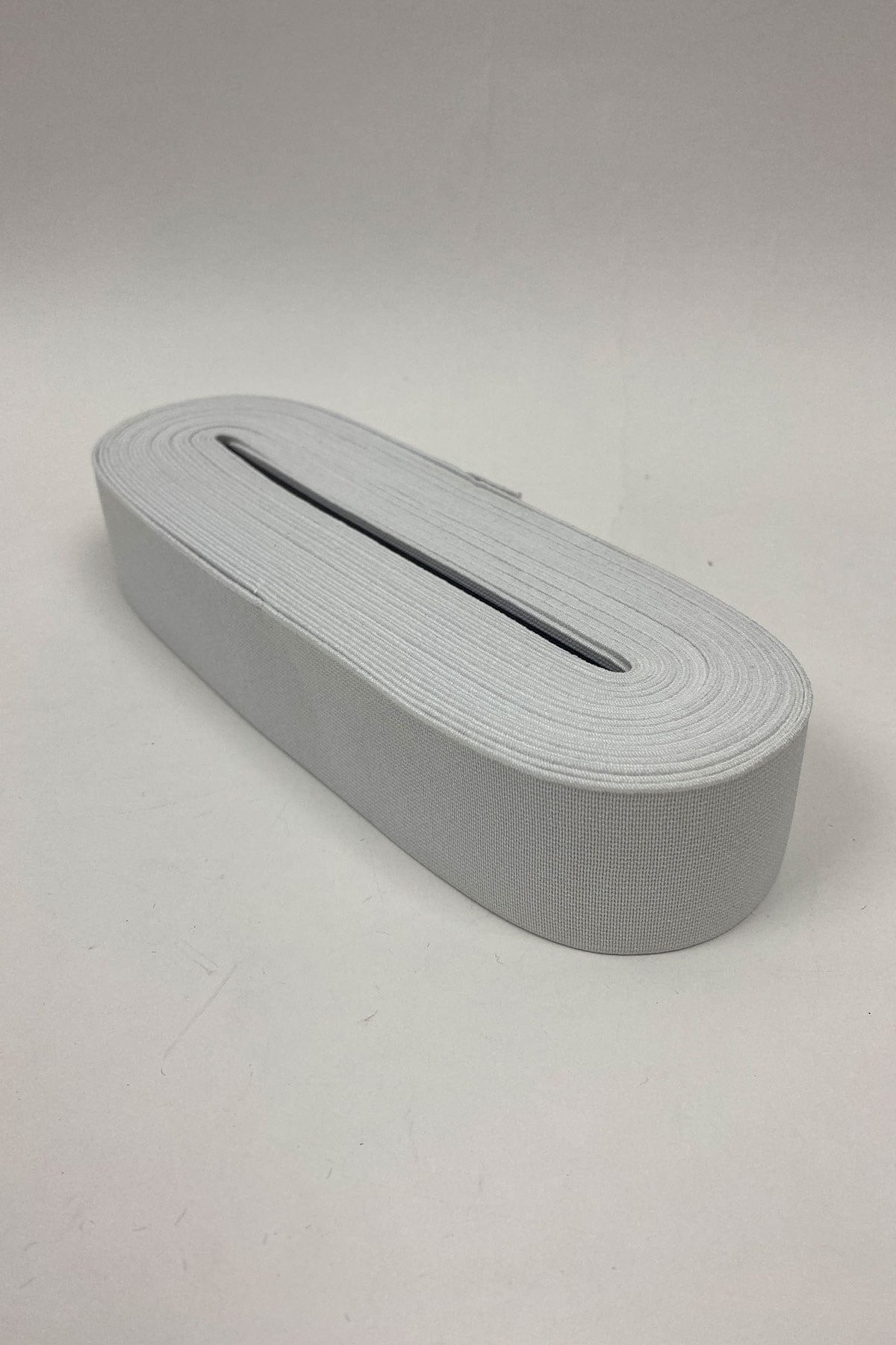Beyaz Yassı Lastik 4 cm 10 mt