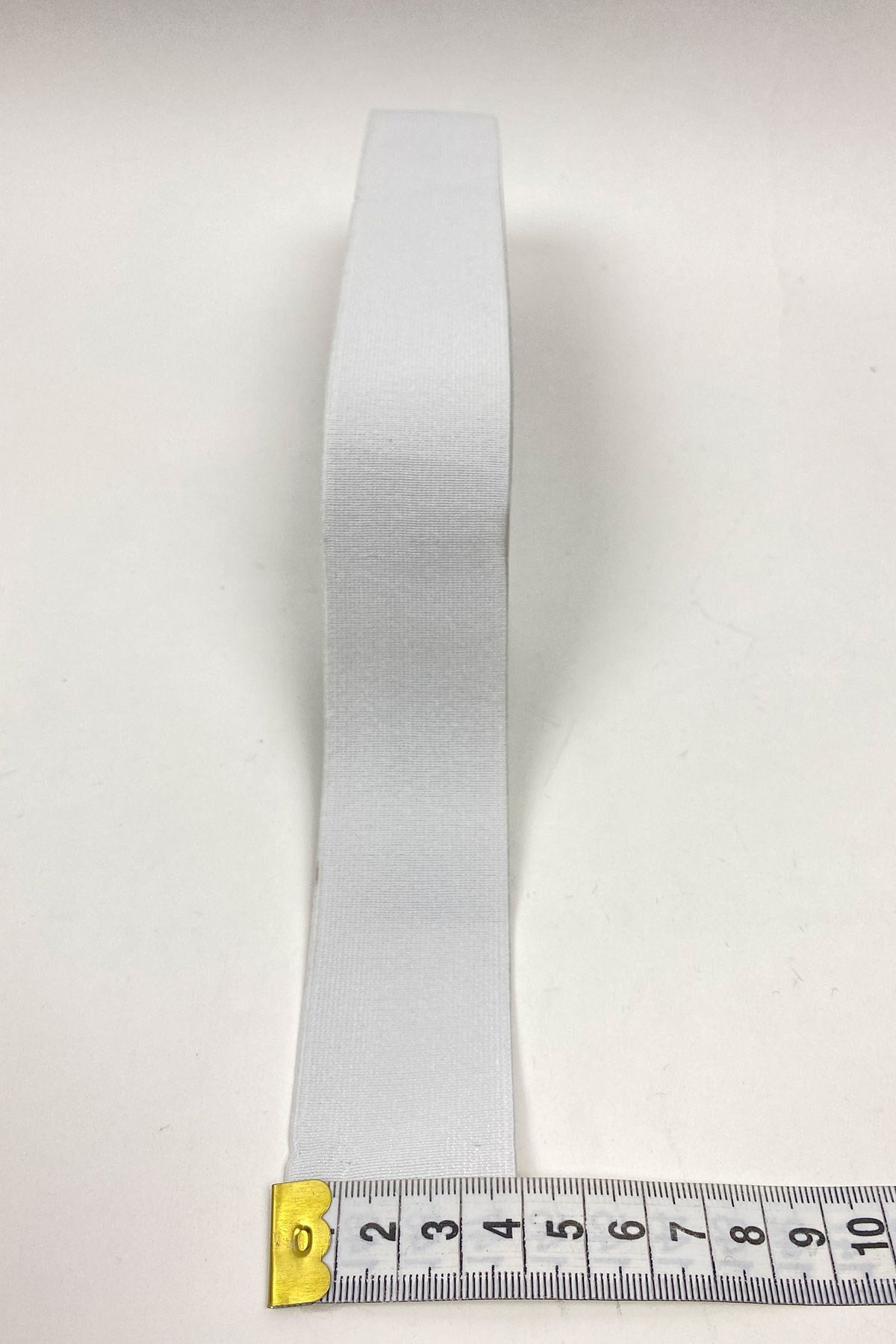 Beyaz Yassı Lastik 4 cm 10 mt