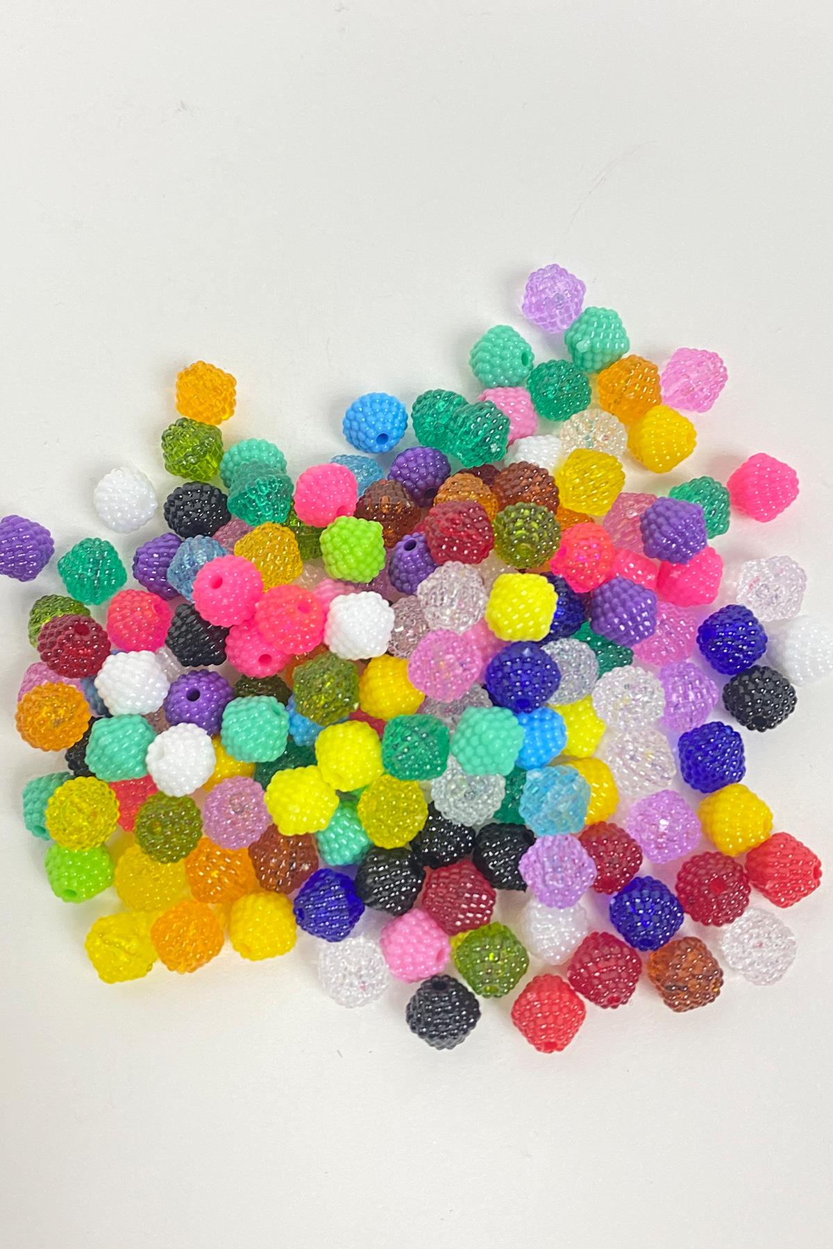 Blackberry Patterned Colorful Beads 25 gr