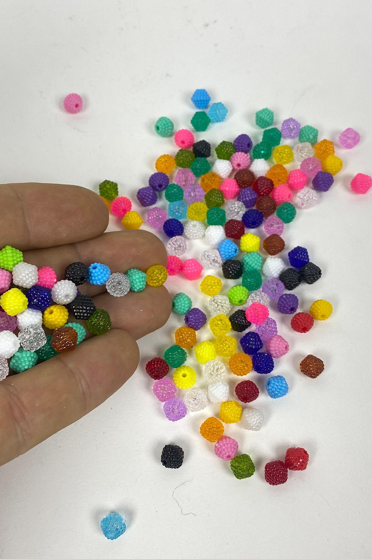 Blackberry Patterned Colorful Beads 25 gr