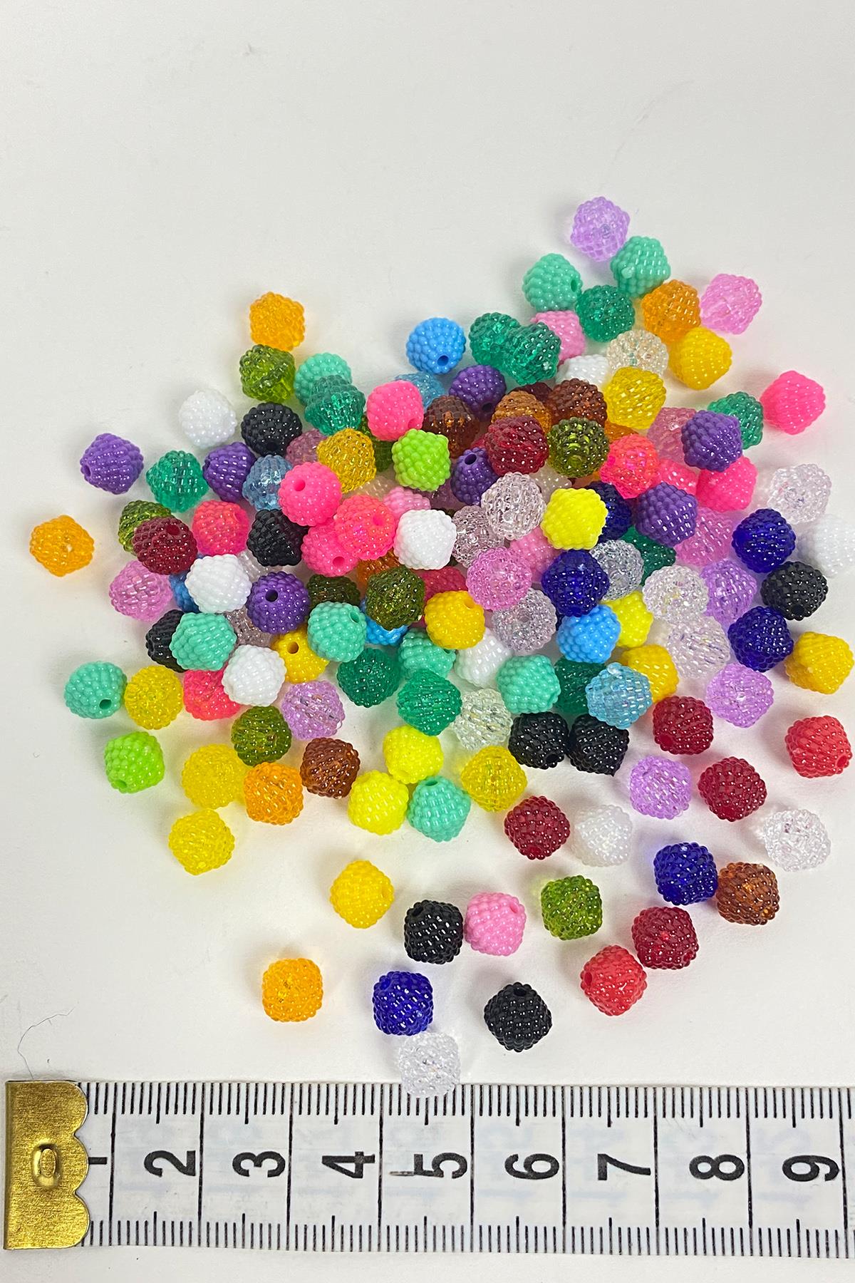 Blackberry Patterned Colorful Beads 25 gr