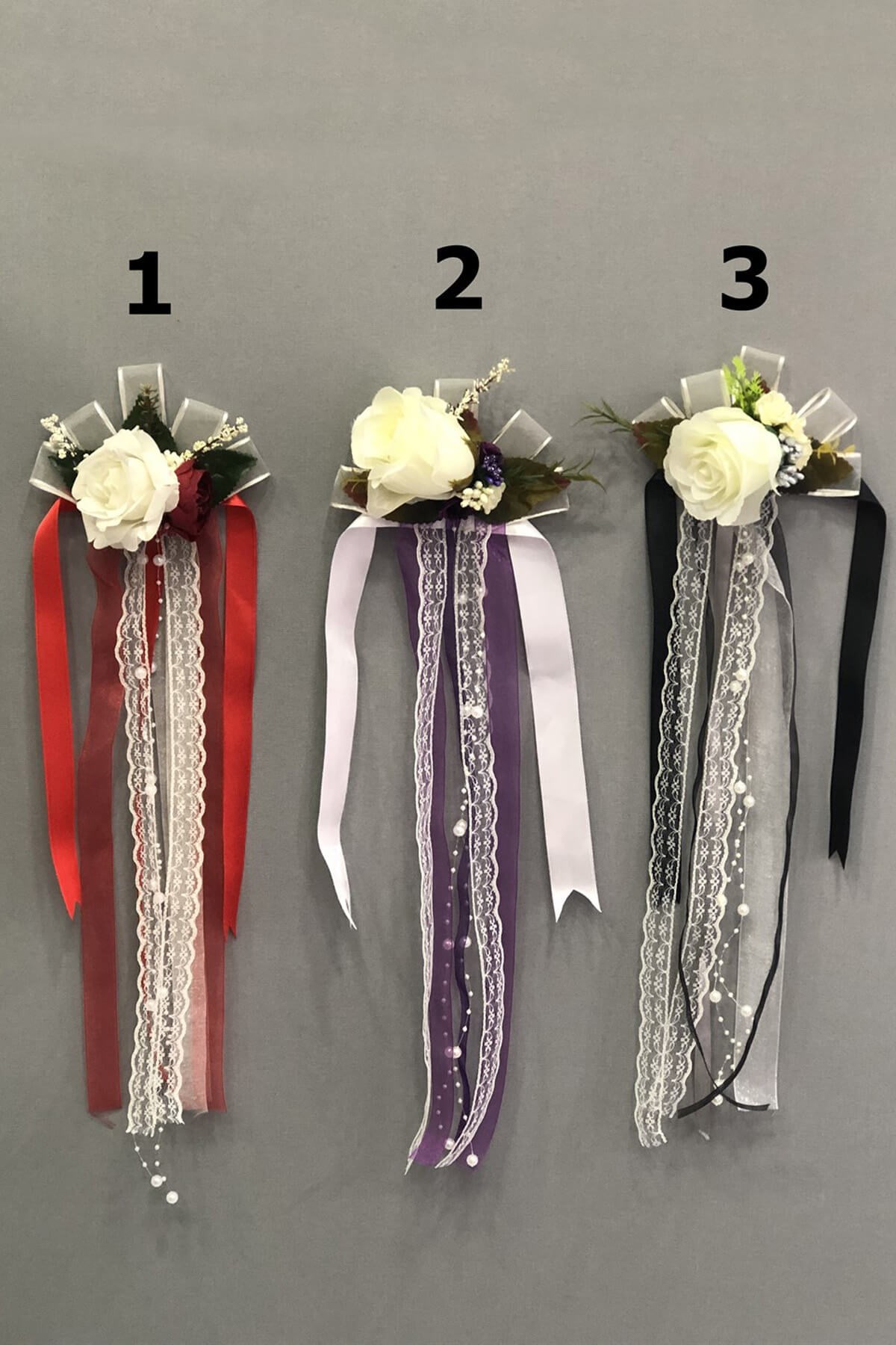 Güllü Dantelli Bavul ve Bohça Süsü