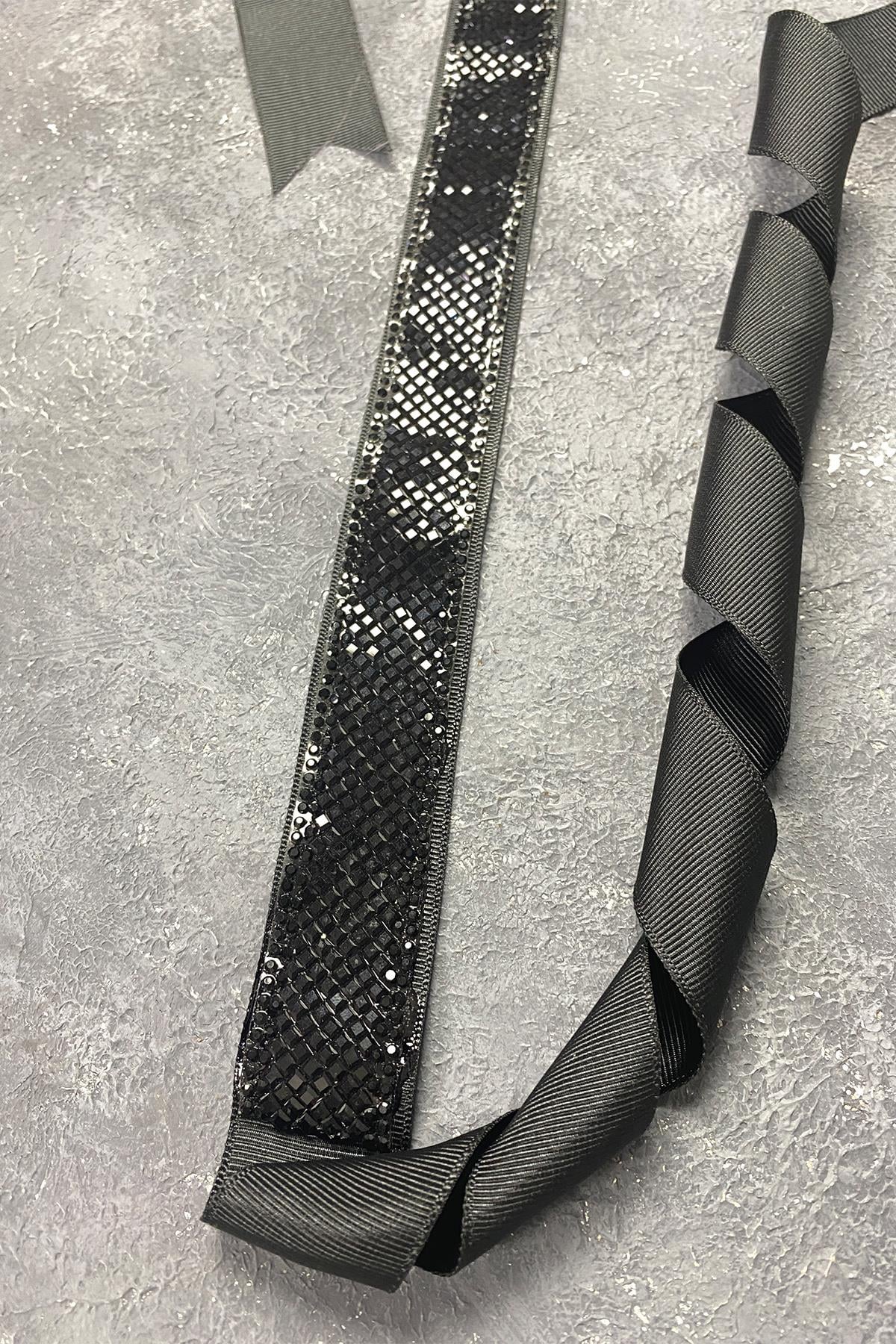 Bead Embroidered Stone Evening Dress Waist Belt Accessory