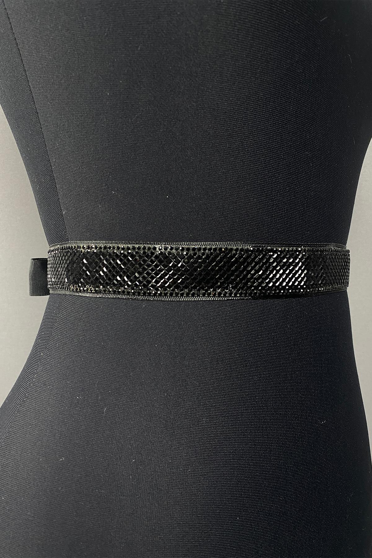 Bead Embroidered Stone Evening Dress Waist Belt Accessory