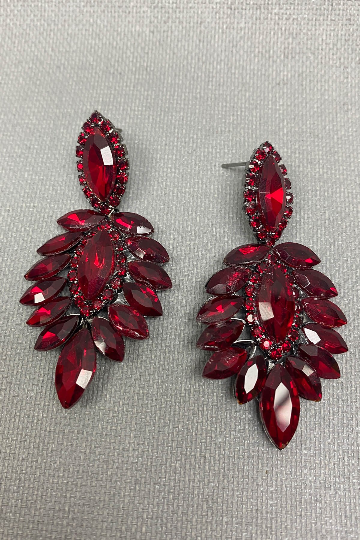 Bordo Berlin Model Gelin Kına Tac ve Küpe