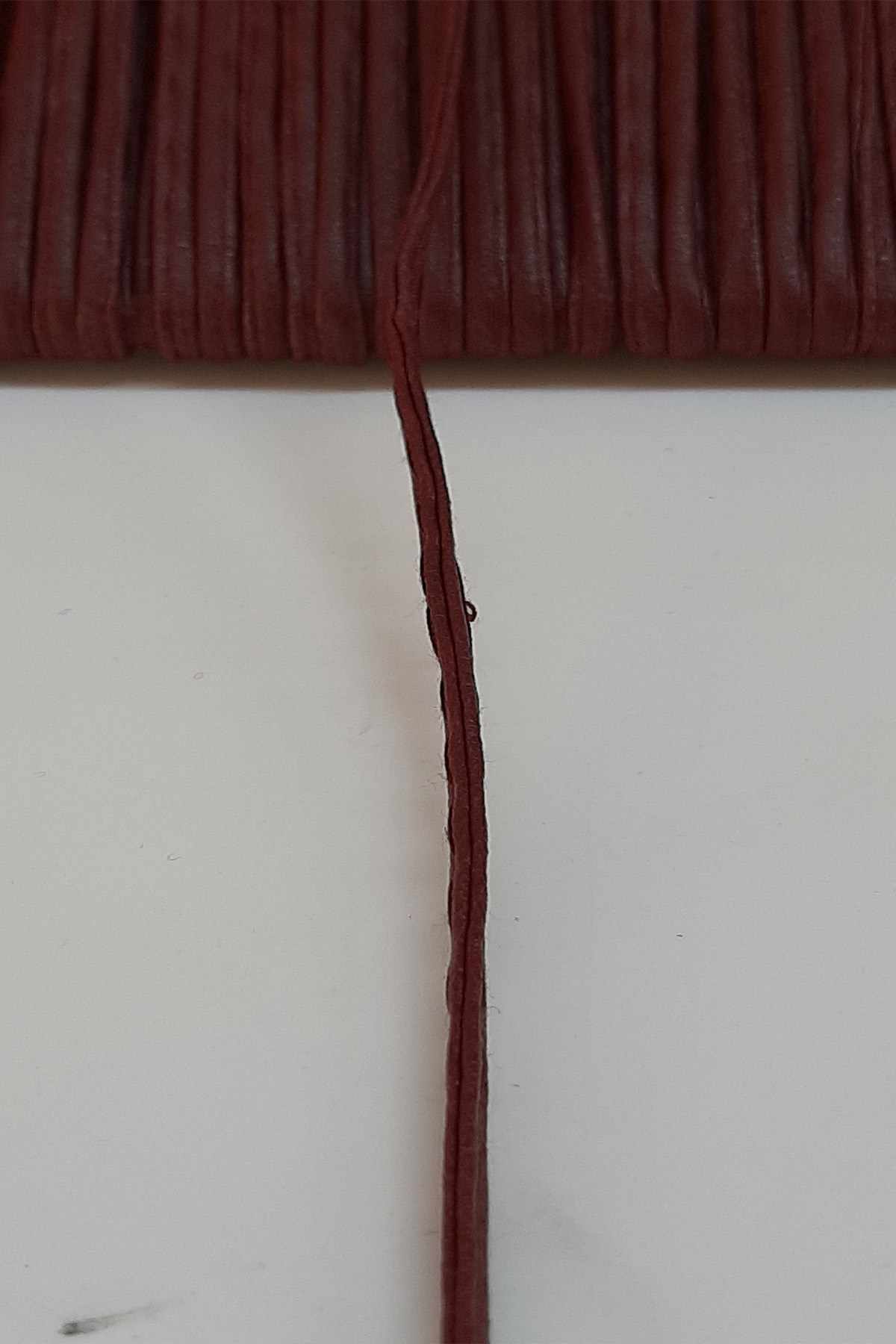 Claret Red Leather Strip 0.5 Cm