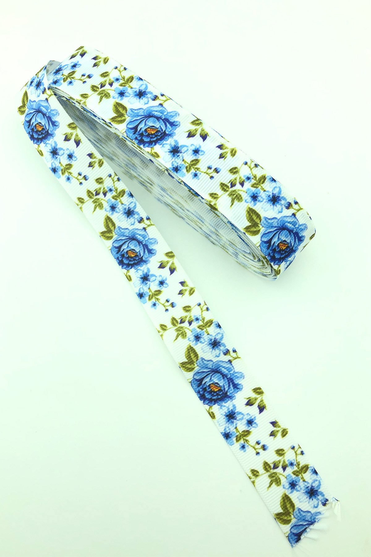 Large Floral Printed Gorgren Ribbon