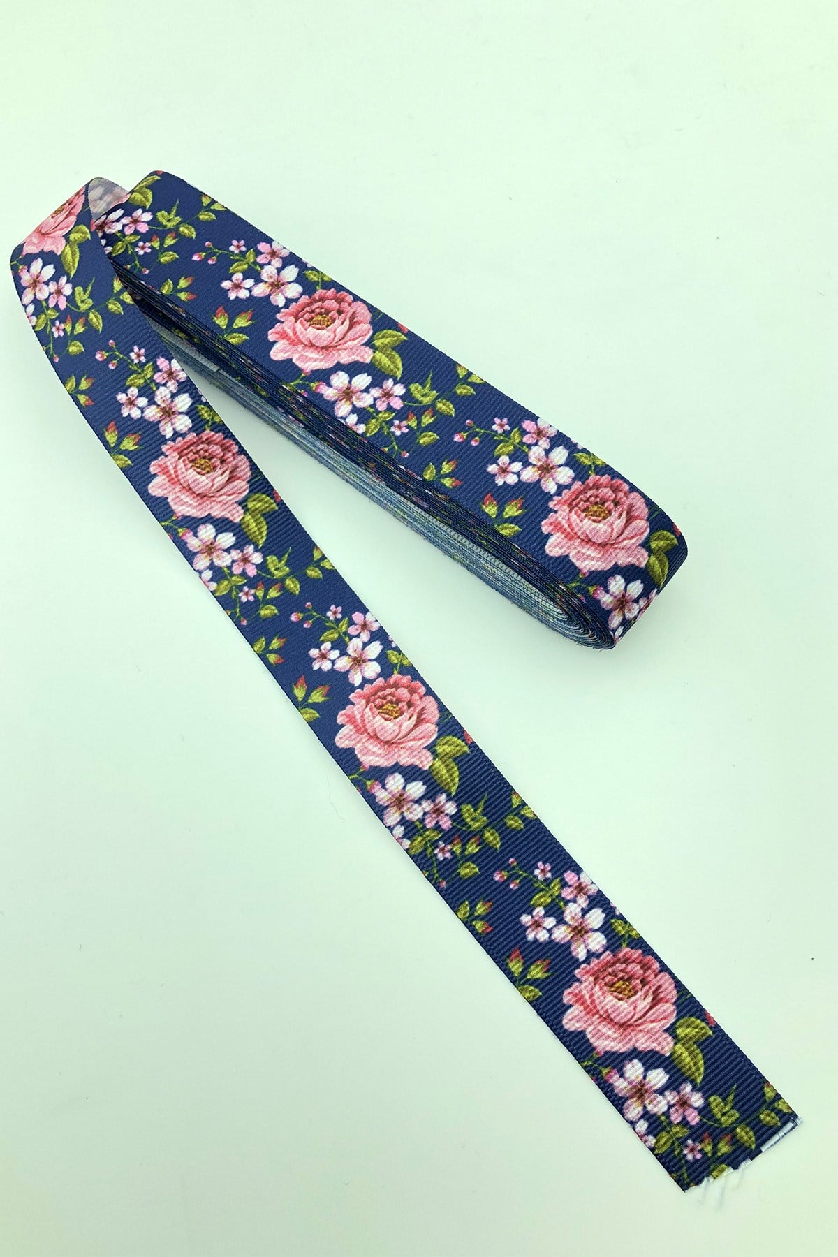 Large Floral Printed Gorgren Ribbon