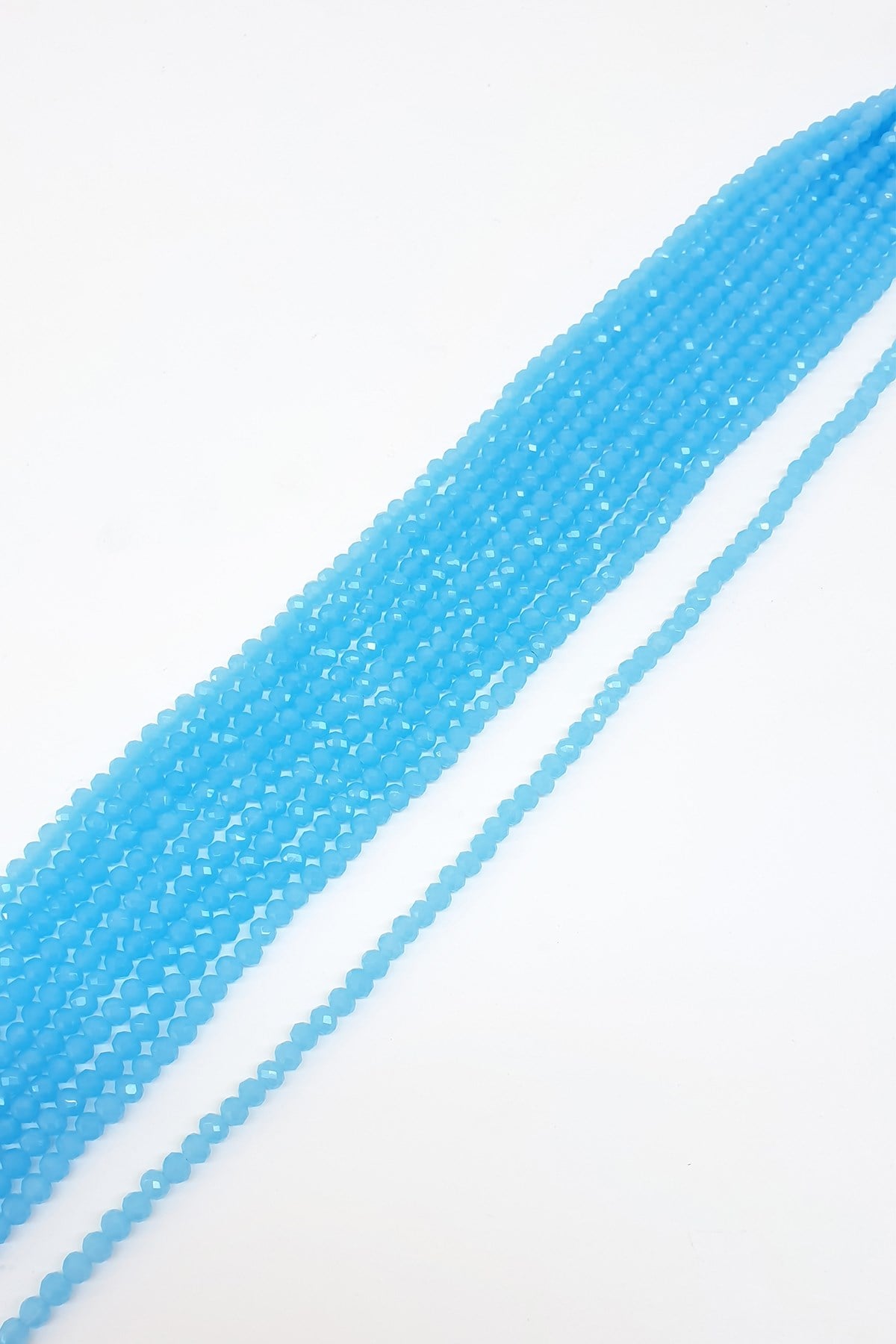 Iced Blue Crystal Beads 6 Mm