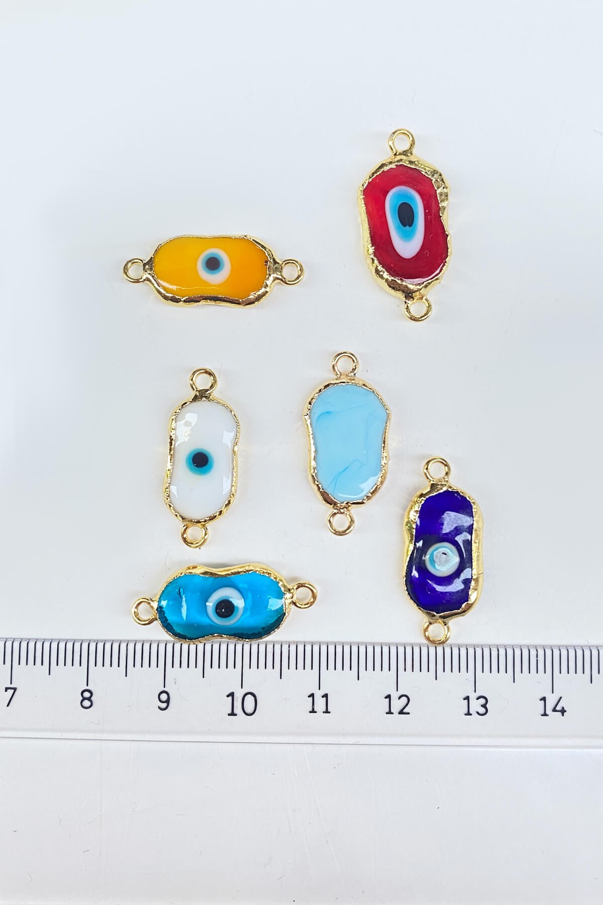 Glass Evil Eye Bead Pendant Colorful 1 pcs