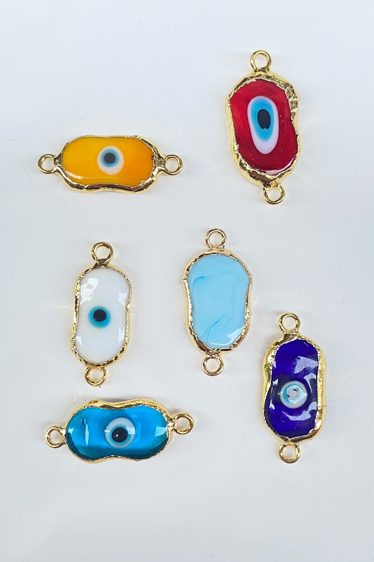 Glass Evil Eye Bead Pendant Colorful 1 pcs