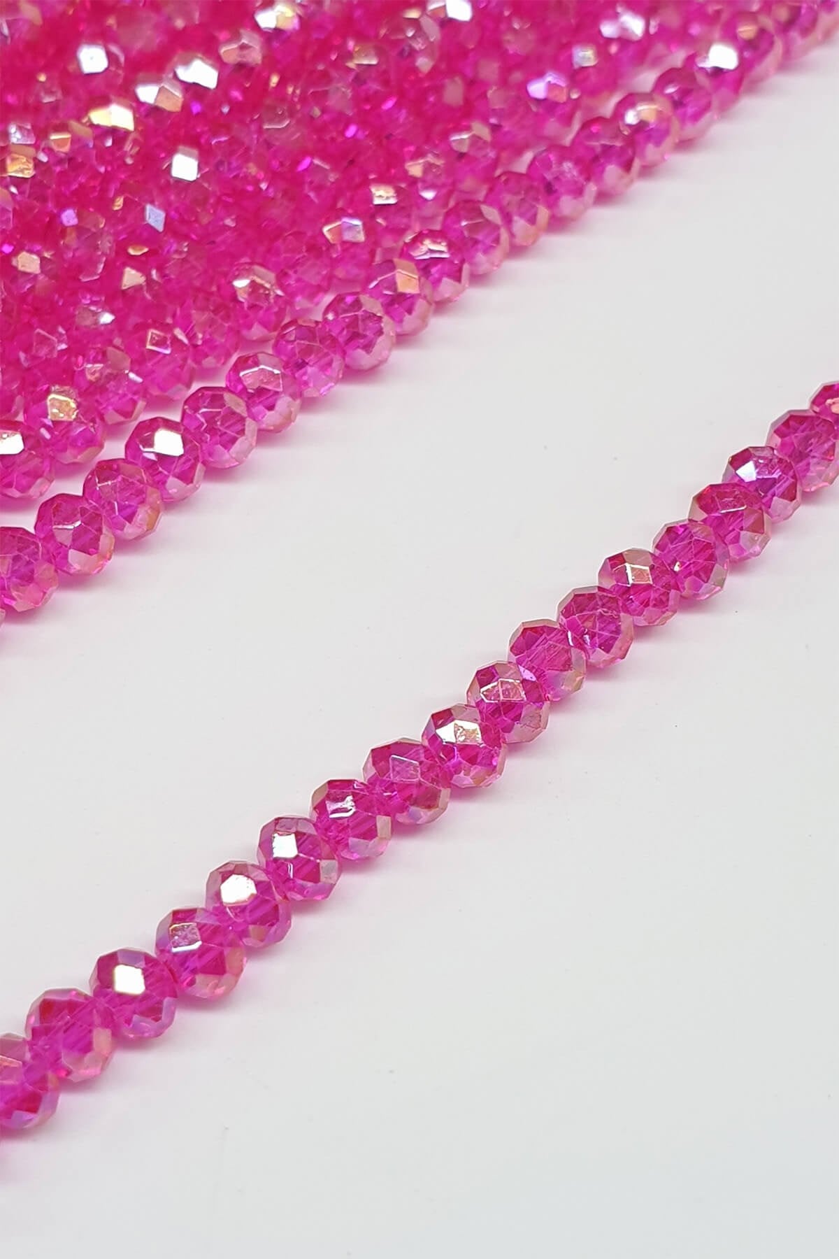 Vivid Transparent Fuchsia Crystal Beads 4 Mm