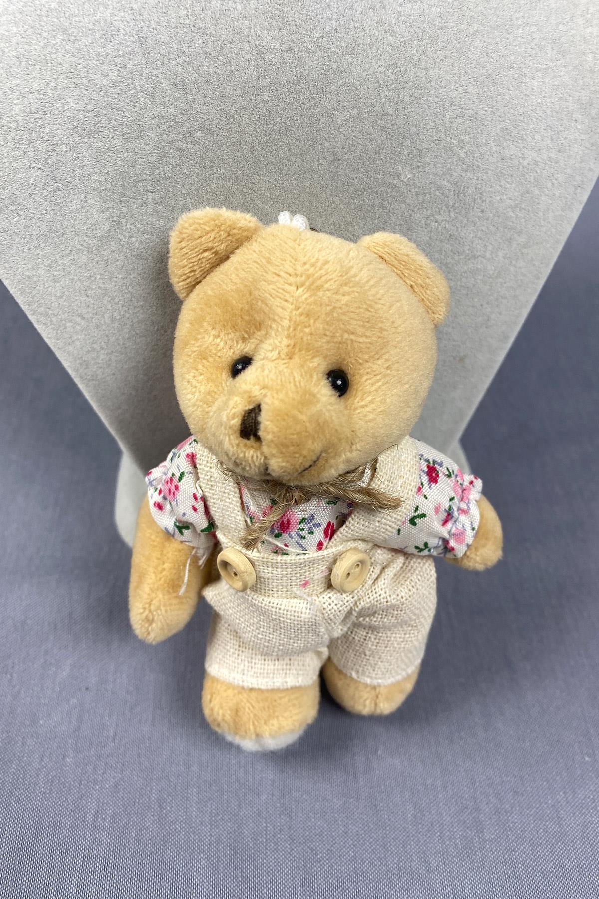 Çiçek Desenli Kıyafetli Erkek Ayıcık 