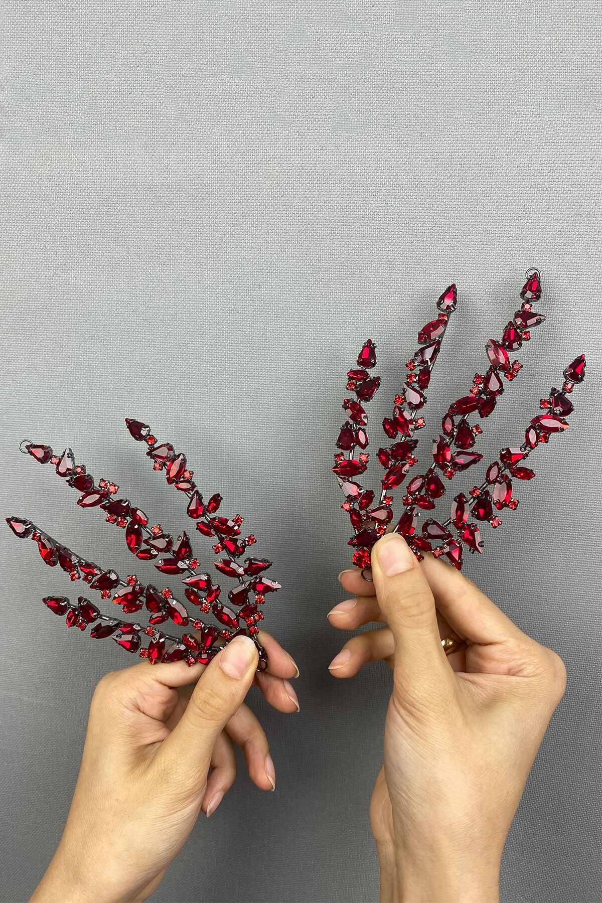 Çift Taraflı Bordo  Helen Saç Aksesuarı
