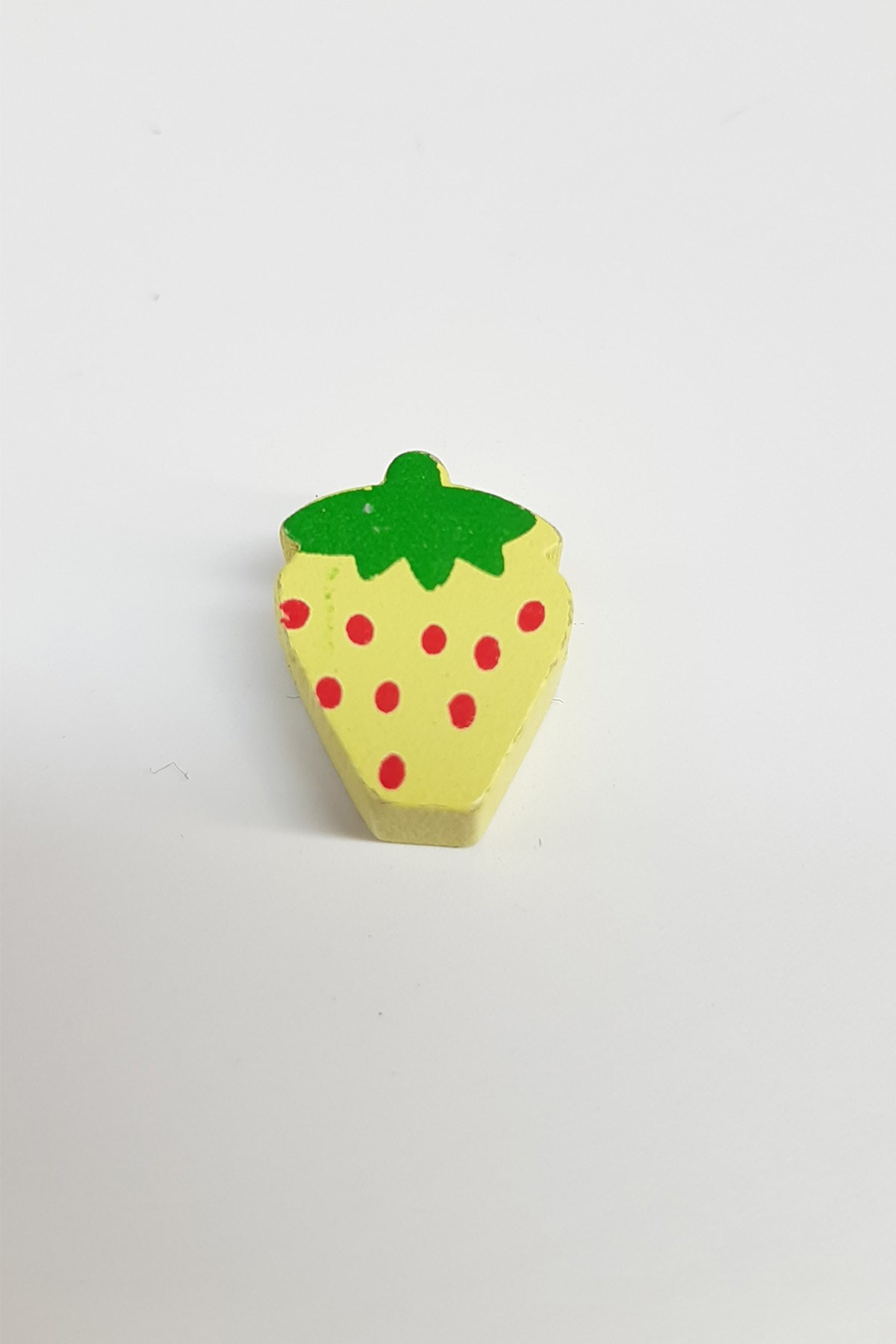 Strawberry Modified Yellow Wooden Beads