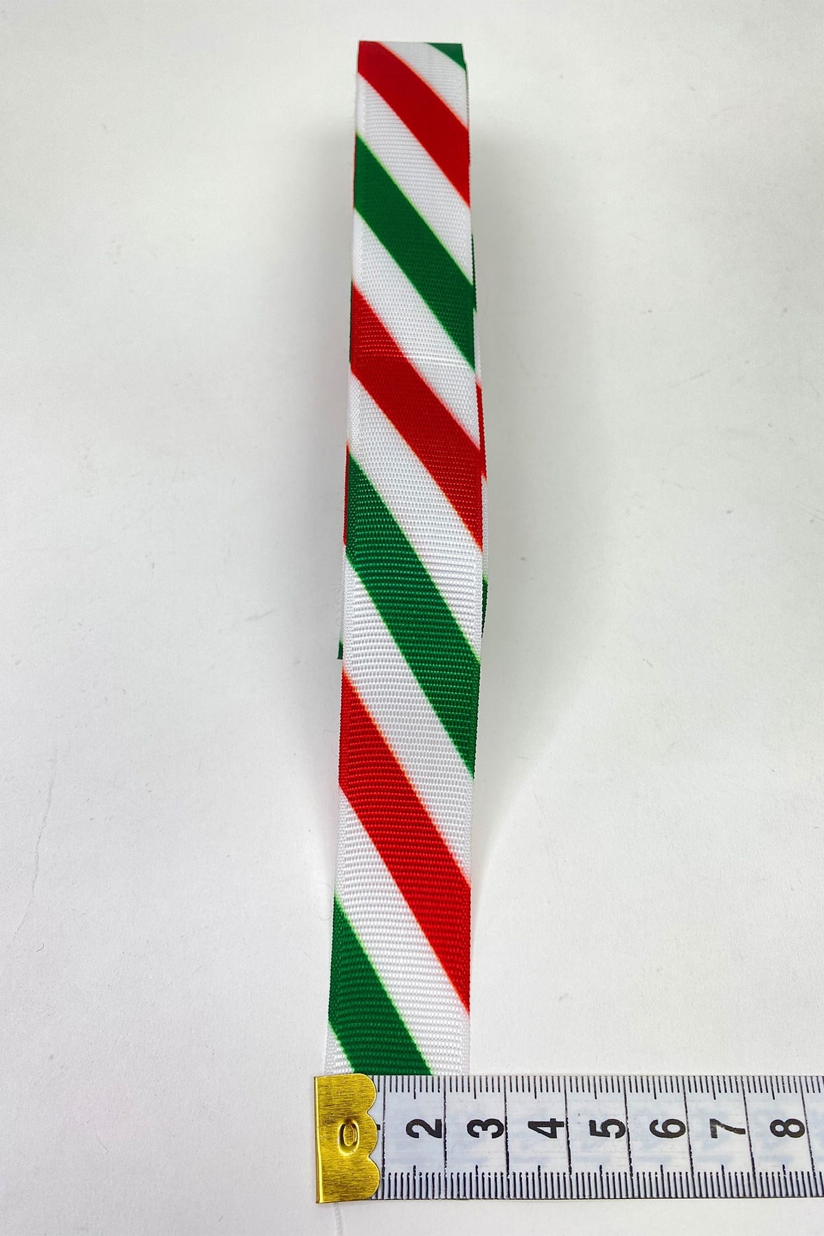 Striped Christmas Print Ribbon