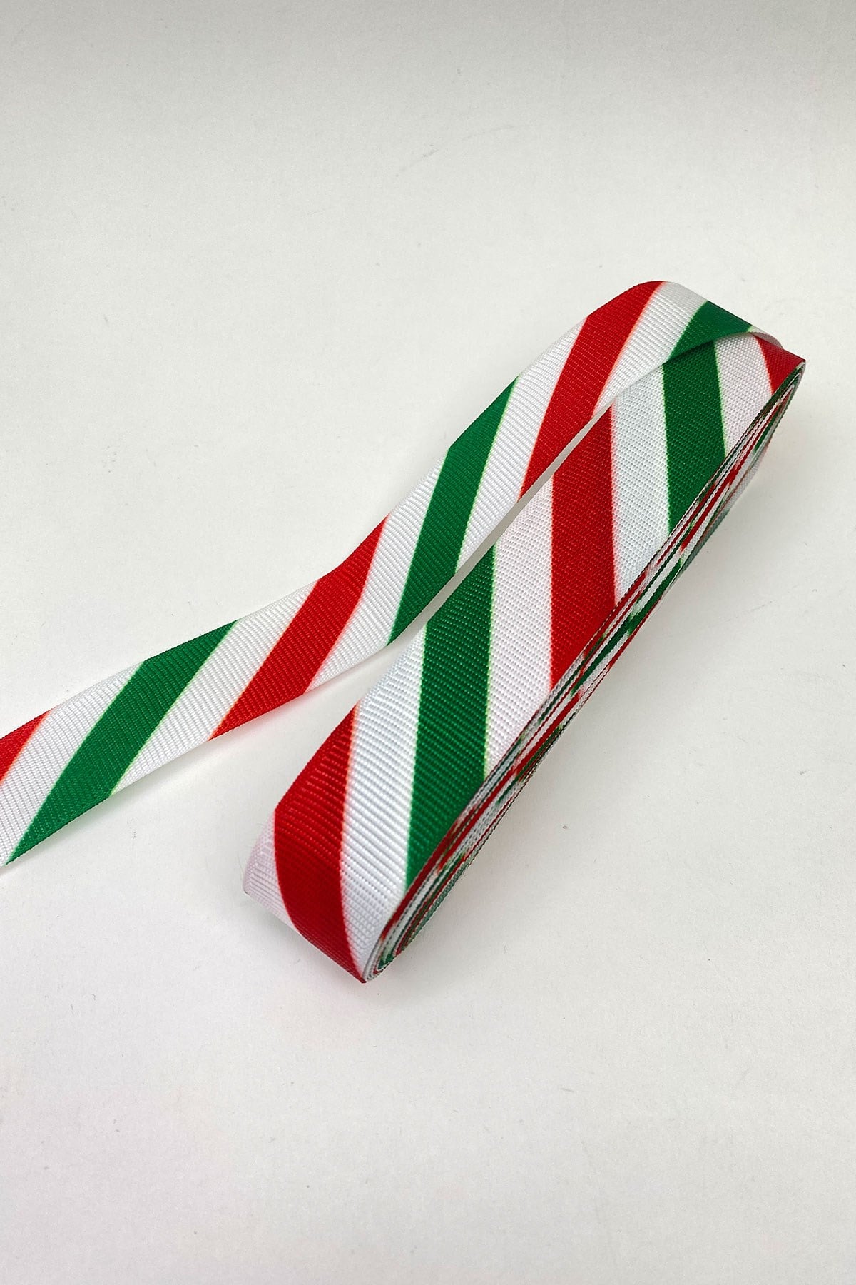 Striped Christmas Print Ribbon