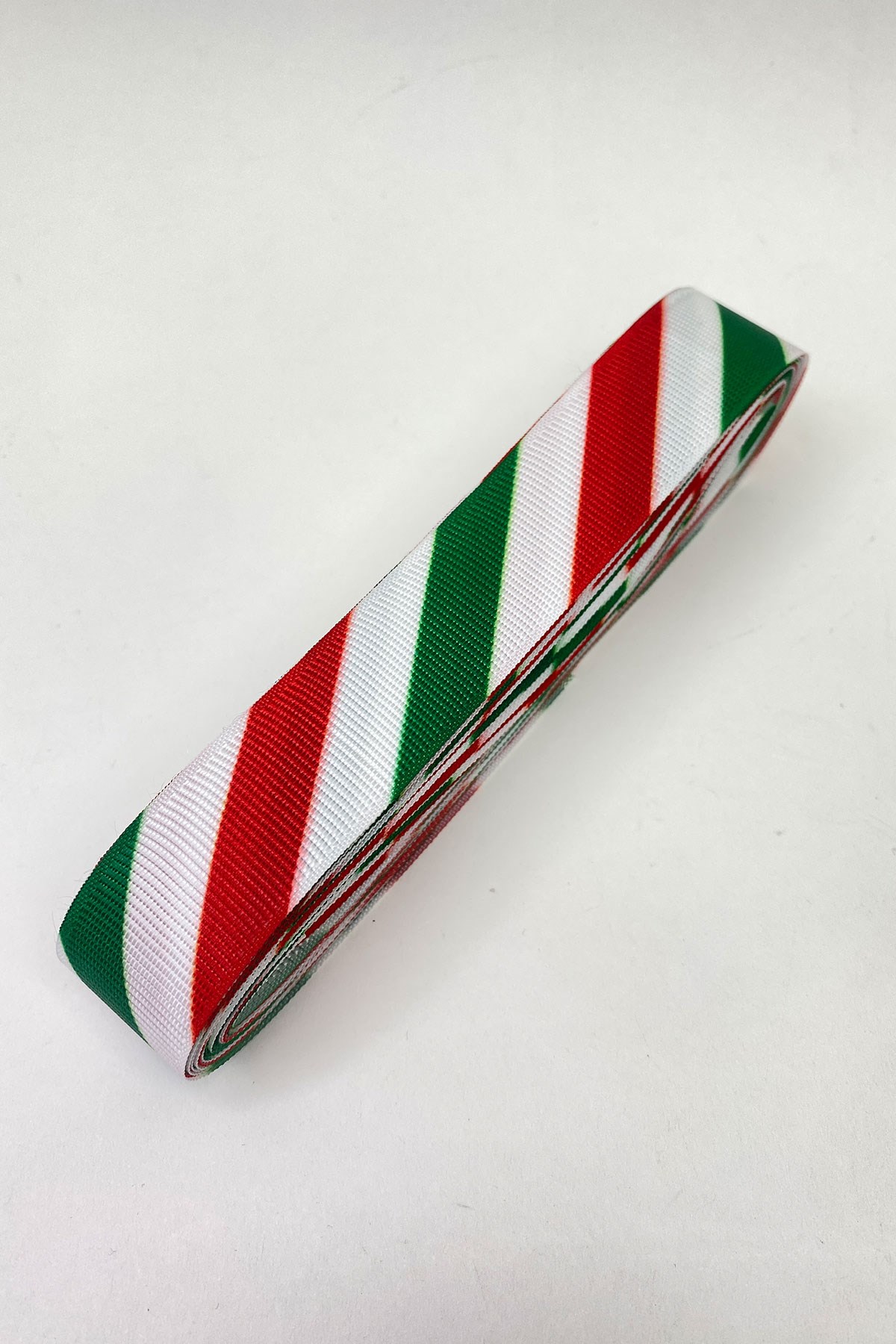 Striped Christmas Print Ribbon